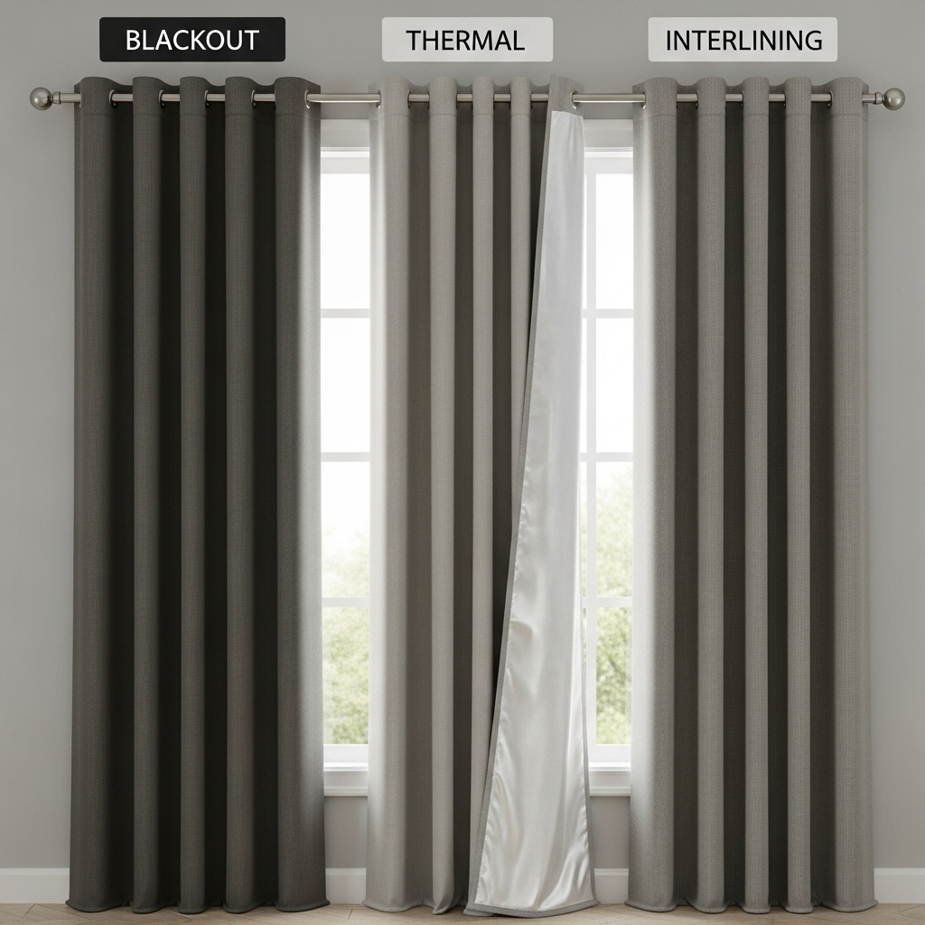 Blackout vs Thermal vs Interlining: The Ultimate UK Curtain Lining Guide