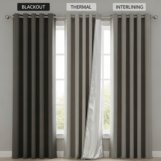 Blackout vs Thermal vs Interlining: The Ultimate UK Curtain Lining Guide