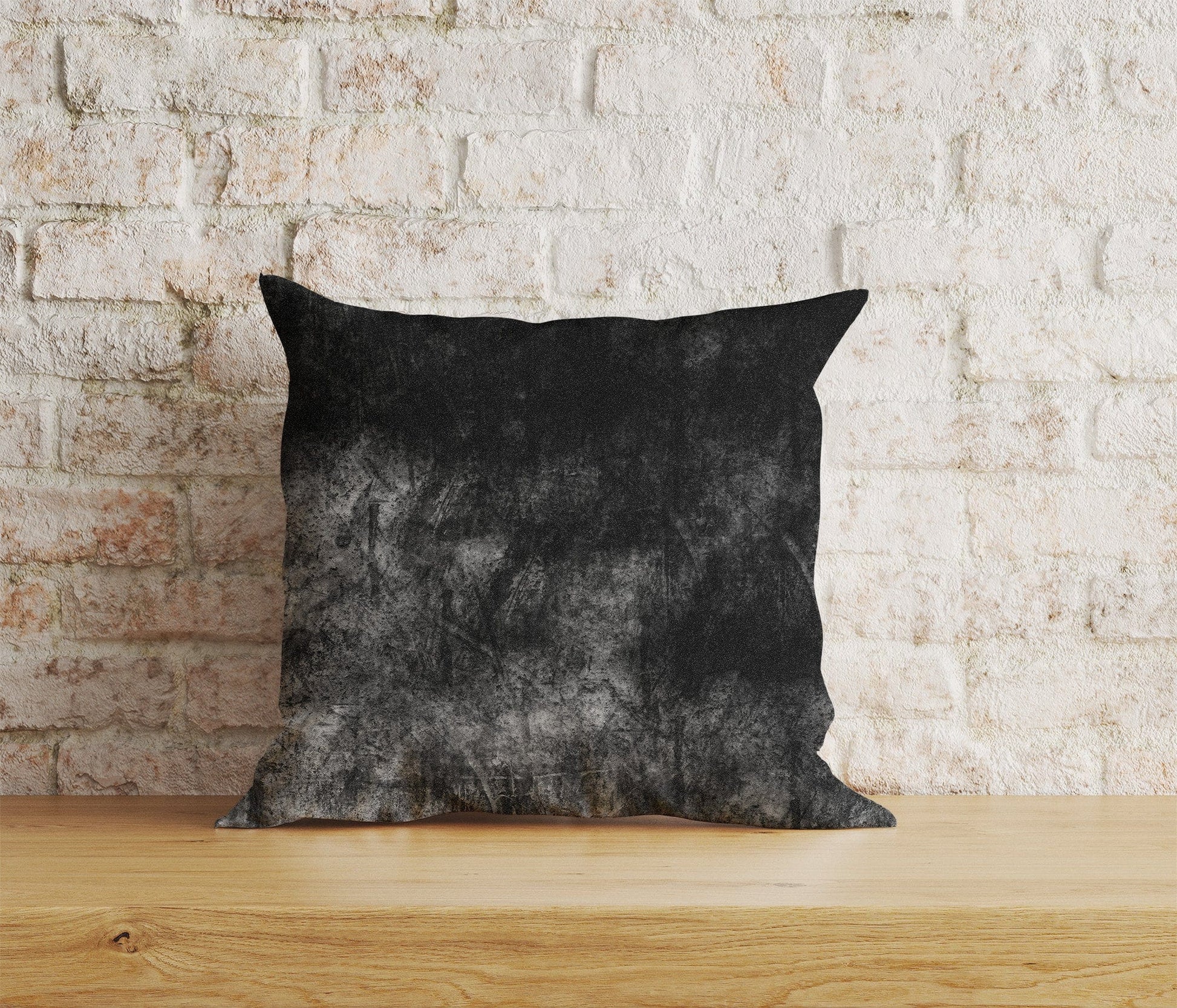 Onay Home Textile 12 x 12 inch (30 x 30 cm) Double Side / 5 Abstract Black Print Cushion Cover Rusty Black Pillow Cover