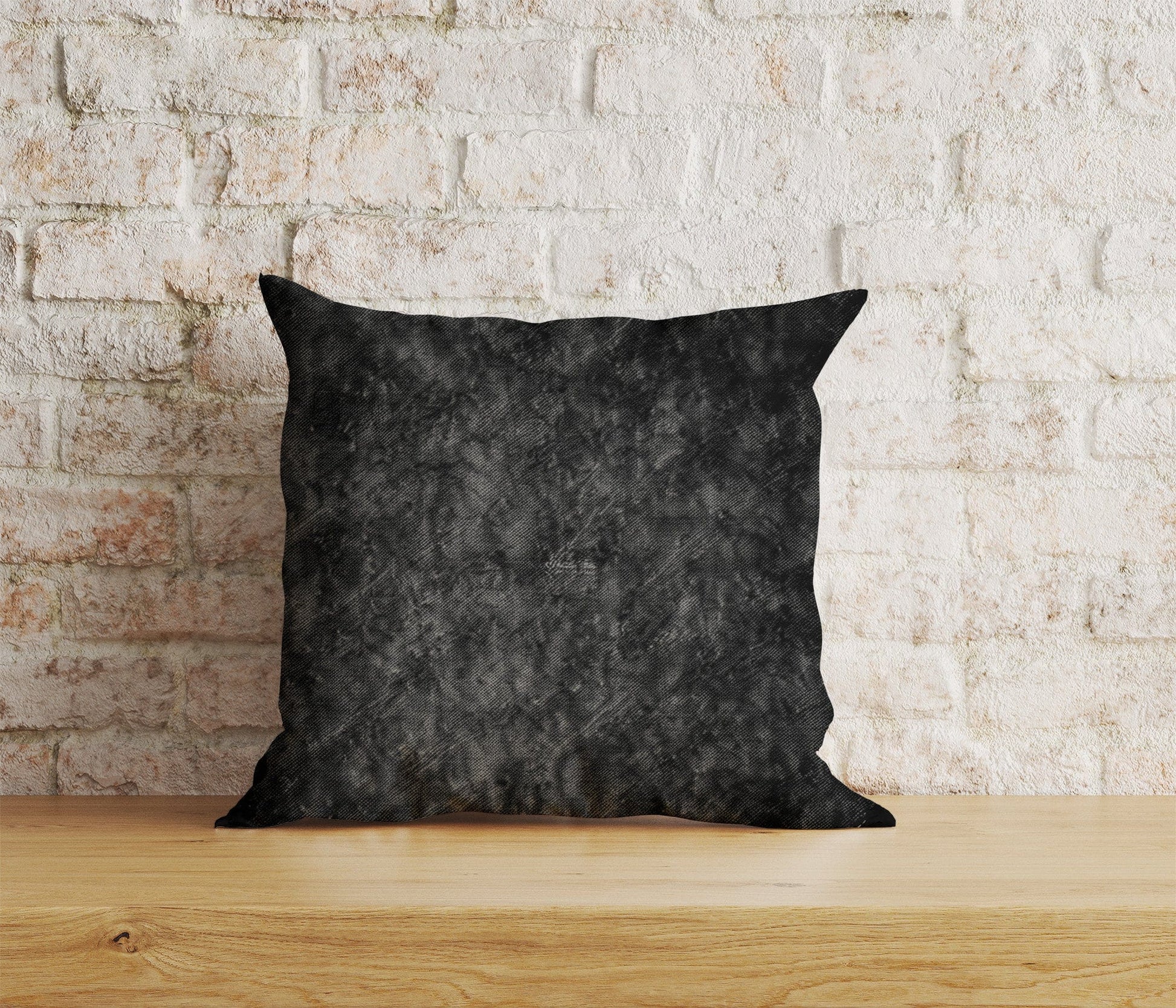 Onay Home Textile 12 x 12 inch (30 x 30 cm) Double Side / 4 Abstract Black Print Cushion Cover Rusty Black Pillow Cover