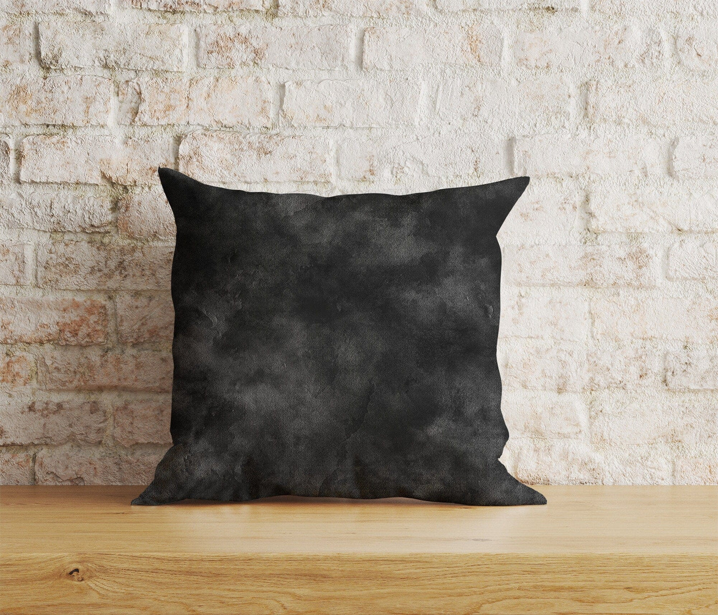 Onay Home Textile 12 x 12 inch (30 x 30 cm) Double Side / 3 Abstract Black Print Cushion Cover Rusty Black Pillow Cover