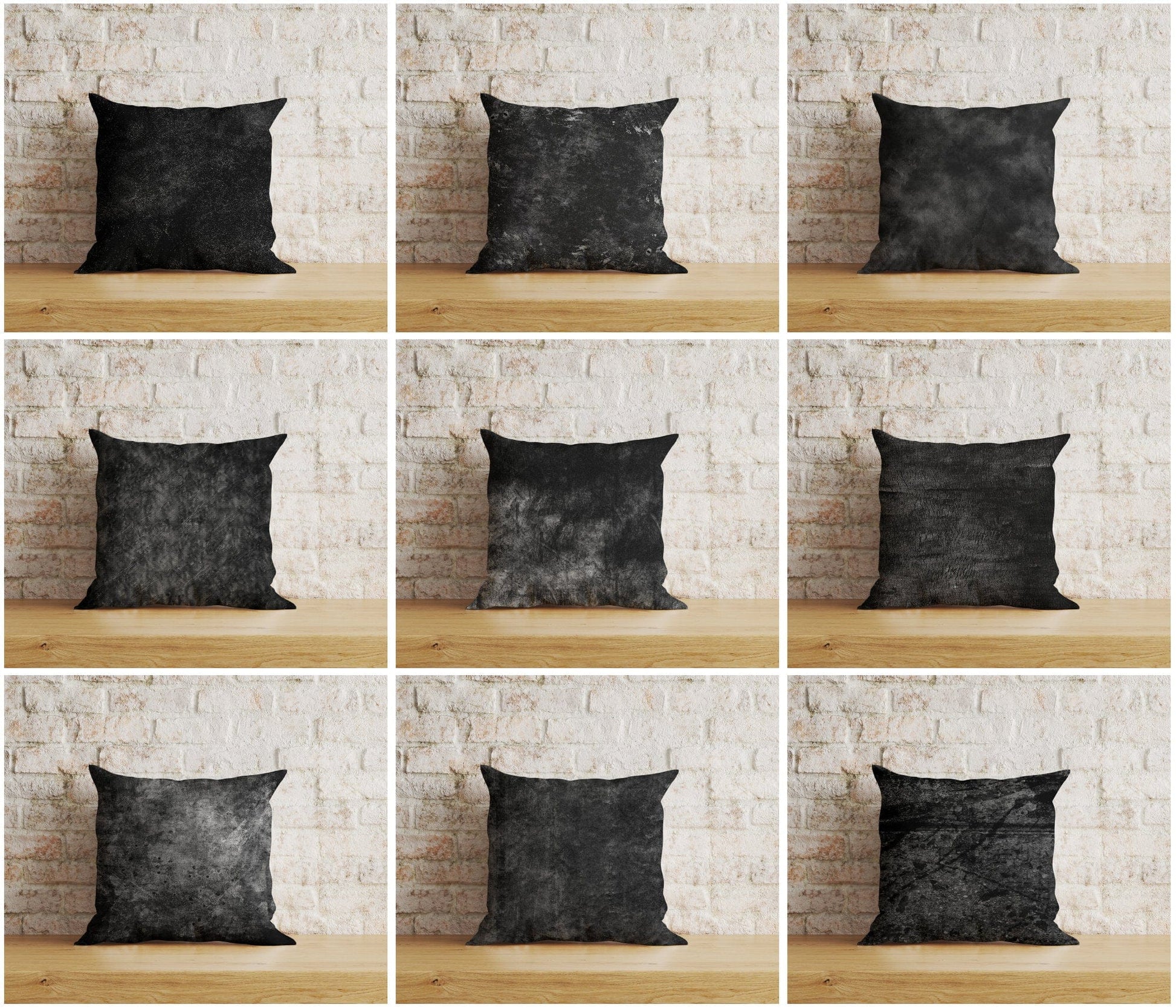Onay Home Textile Abstract Black Print Cushion Cover Rusty Black Pillow Cover