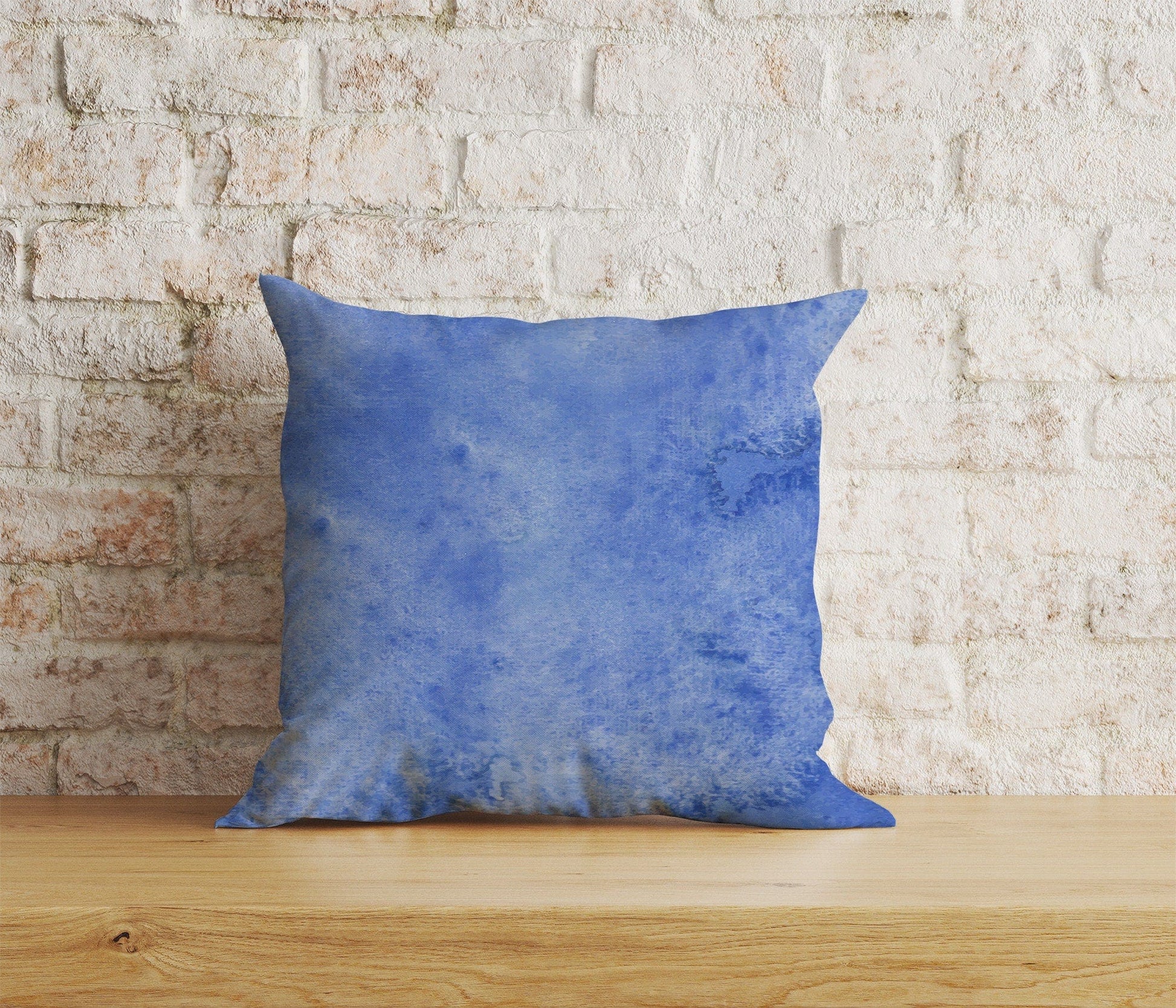 Onay Home Textile 8 / 12 x 12 inch (30 x 30 cm) Double Side Abstract Blue Print Cushion Cover Rusty Blue Pillow Cover