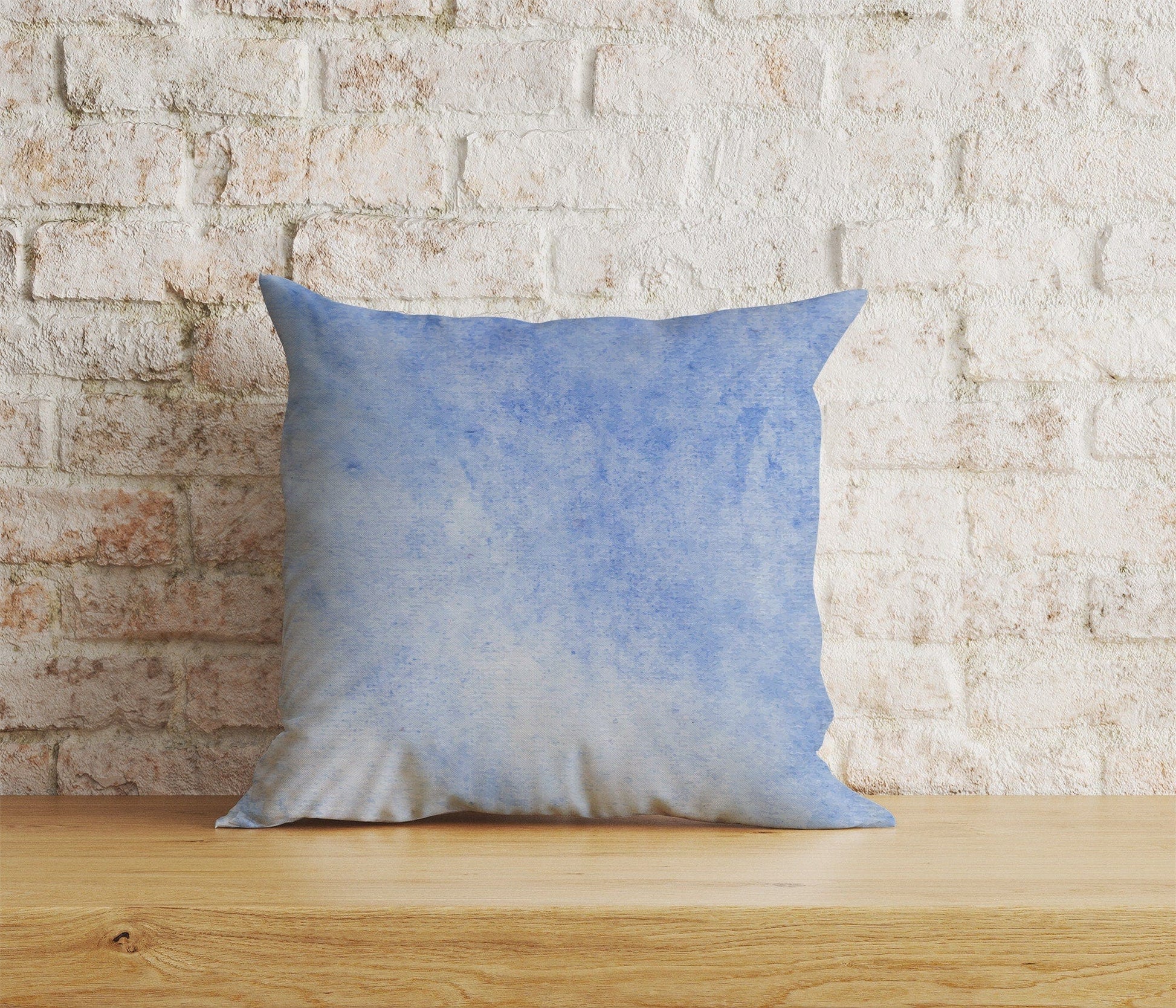 Onay Home Textile 7 / 12 x 12 inch (30 x 30 cm) Double Side Abstract Blue Print Cushion Cover Rusty Blue Pillow Cover