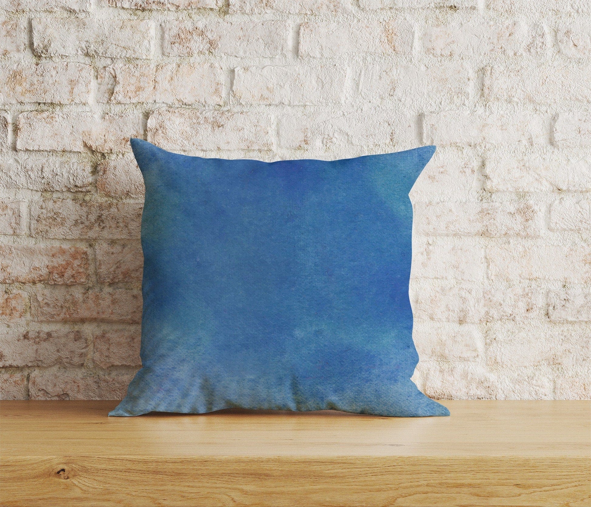 Onay Home Textile 4 / 12 x 12 inch (30 x 30 cm) Double Side Abstract Blue Print Cushion Cover Rusty Blue Pillow Cover