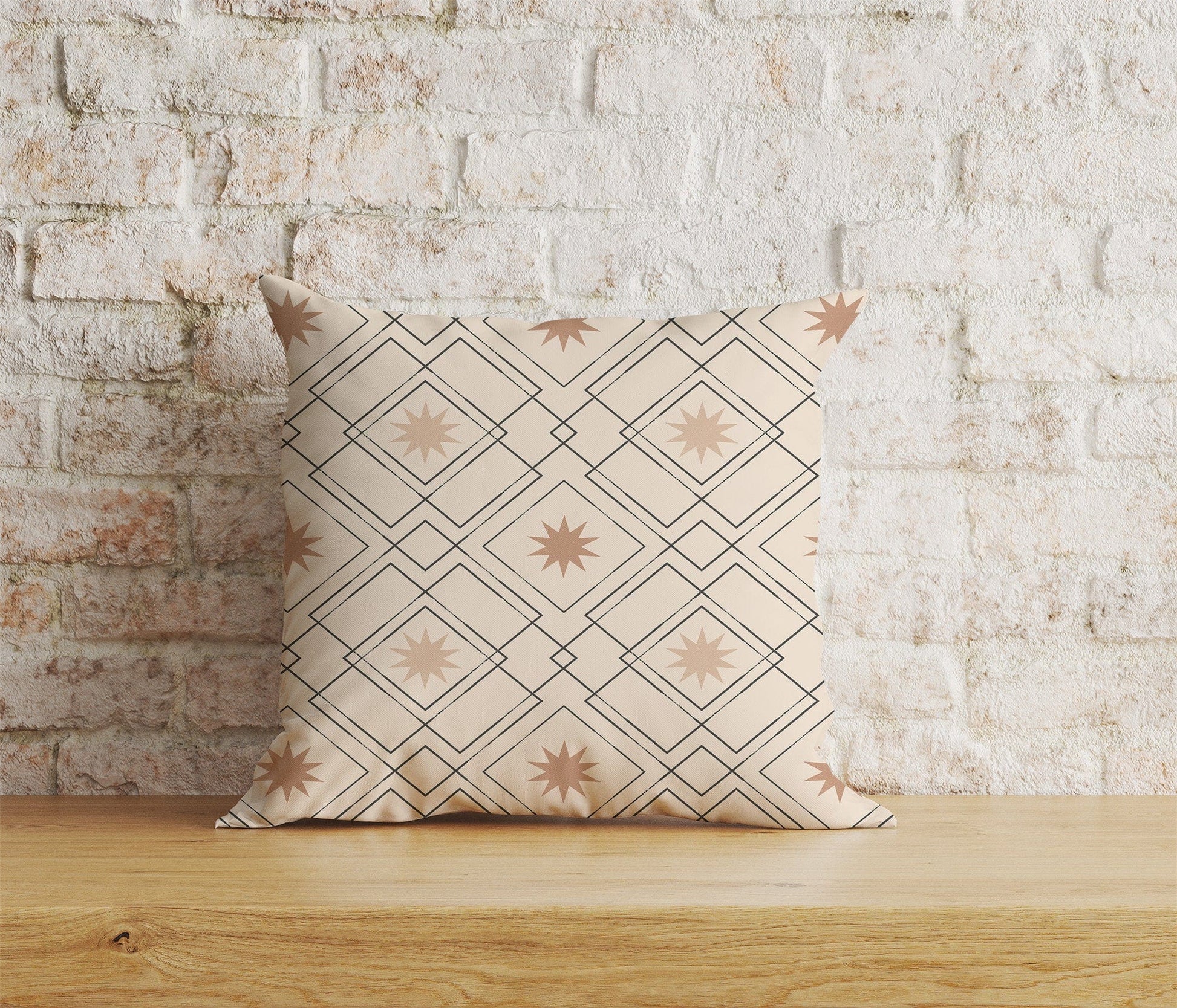 Onay Home Textile 7 / 12 x 12 inch (30 x 30 cm) Double Side Abstract Boho Cushion Cover Drawn Boho Geometric Pillowcase