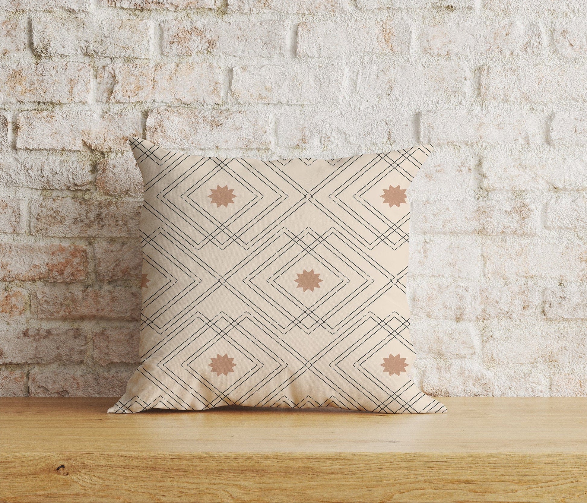 Onay Home Textile 5 / 12 x 12 inch (30 x 30 cm) Double Side Abstract Boho Cushion Cover Drawn Boho Geometric Pillowcase