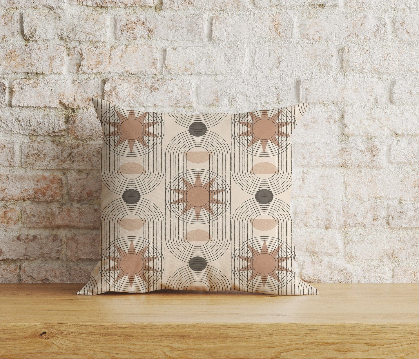 Onay Home Textile 4 / 12 x 12 inch (30 x 30 cm) Double Side Abstract Boho Cushion Cover Drawn Boho Geometric Pillowcase