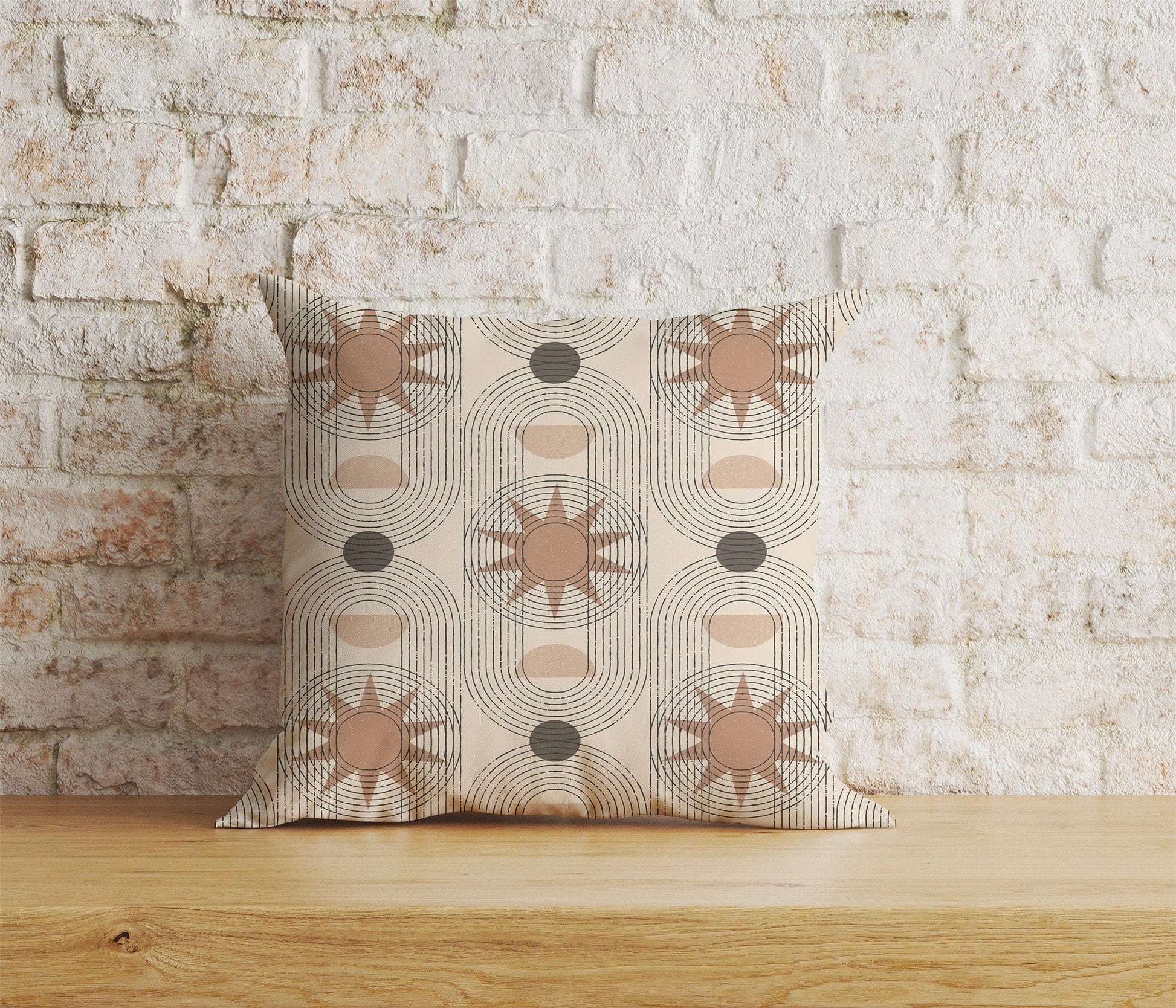 Onay Home Textile 4 / 12 x 12 inch (30 x 30 cm) Double Side Abstract Boho Cushion Cover Drawn Boho Geometric Pillowcase