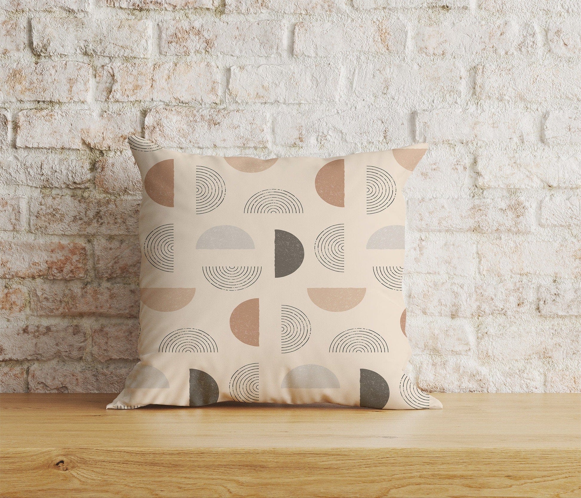 Onay Home Textile 2 / 12 x 12 inch (30 x 30 cm) Double Side Abstract Boho Cushion Cover Drawn Boho Geometric Pillowcase