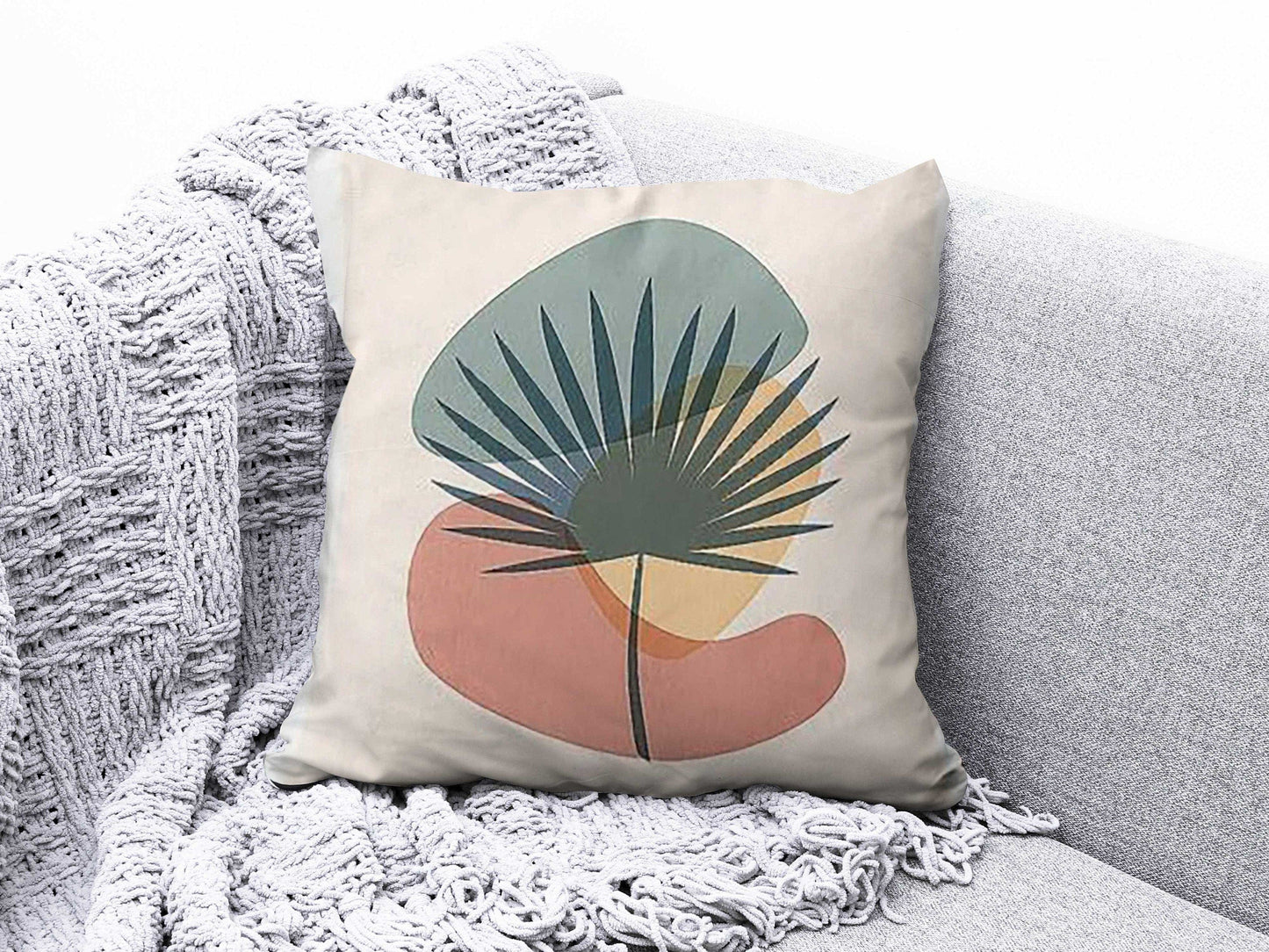Onay 9 / 12 x 12 inch (30 x 30 cm) Double Side Abstract Boho Geometric Floral Burnt Orange Cushion Covers