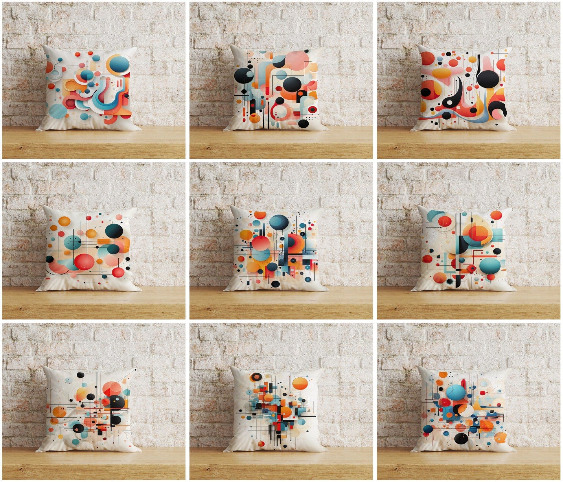 Onay Home Textile Abstract Colorful Cushion Cover Bedroom Pillow Cover