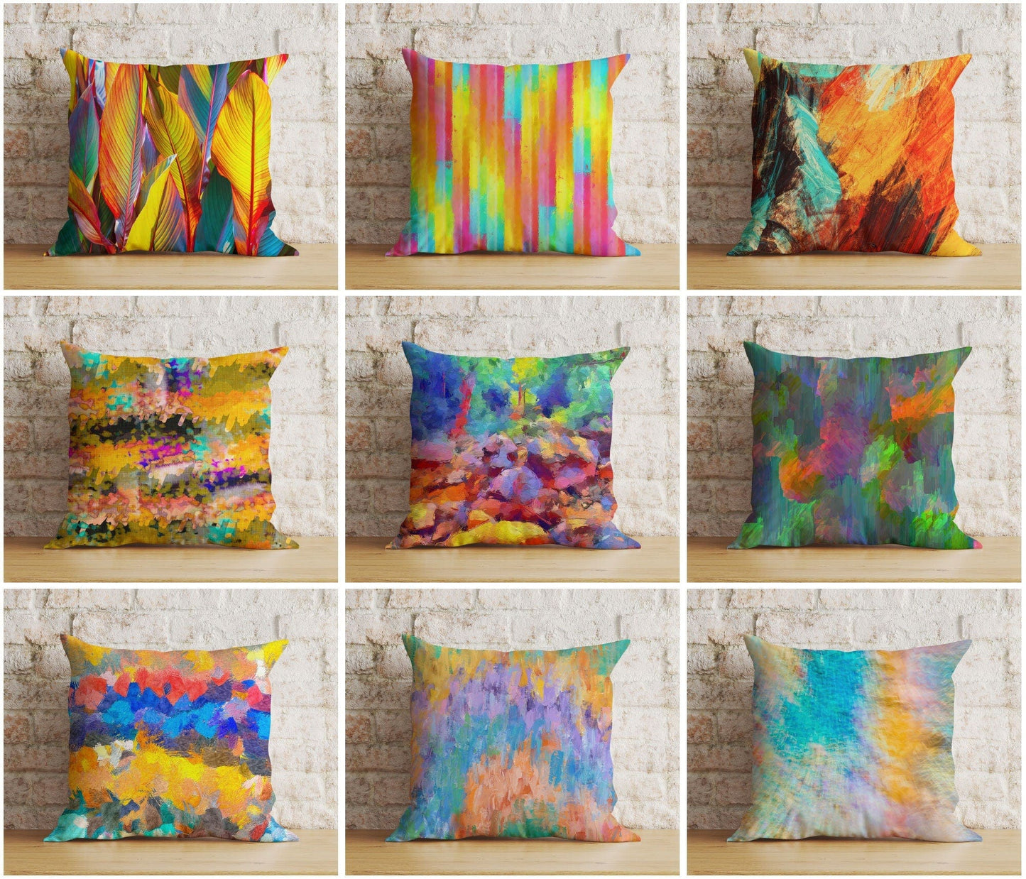 Onay Abstract Colorful Cushion Covers Mid Century Cushion Case