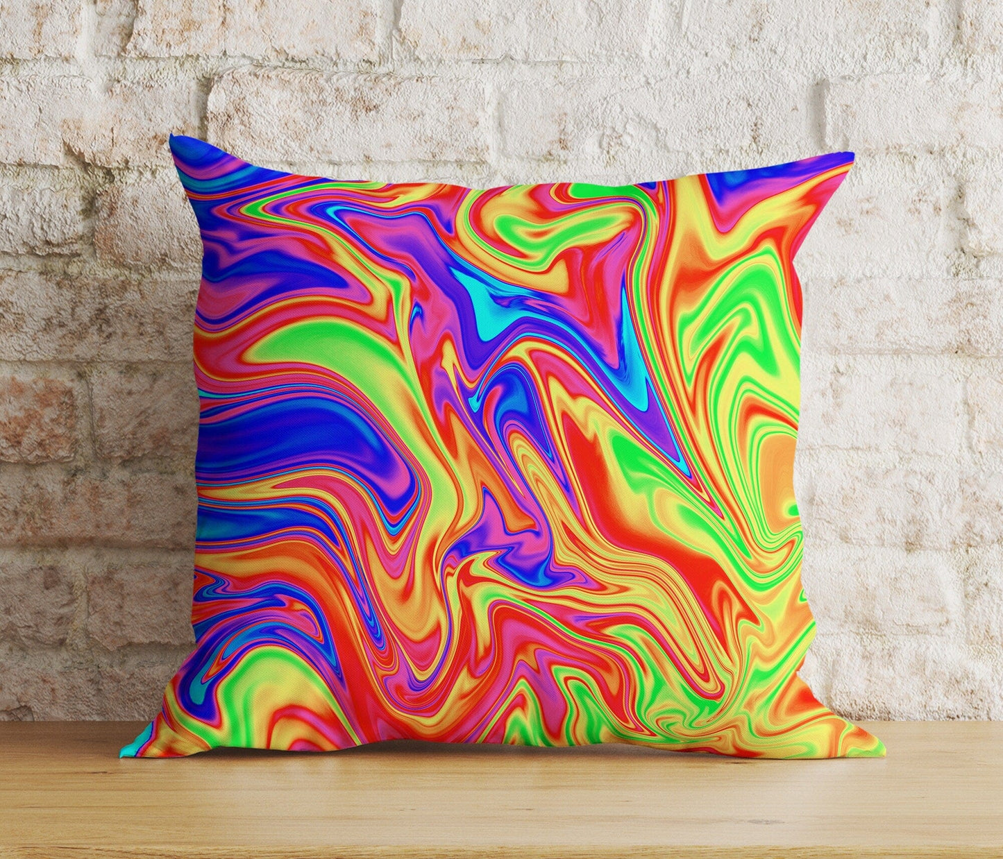 Onay 9 / 12 x 12 inch (30 x 30 cm) Double Side Abstract Colorful Vivid Bedroom Cushion Cover