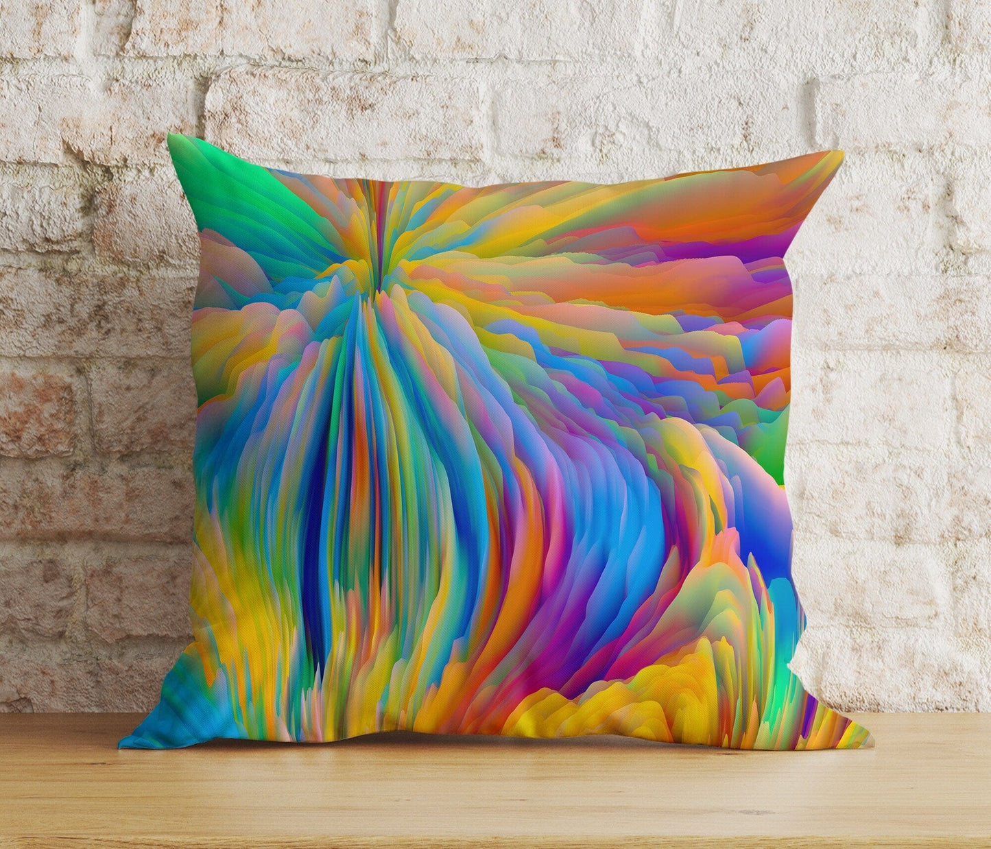 Onay 6 / 12 x 12 inch (30 x 30 cm) Double Side Abstract Colorful Vivid Bedroom Cushion Cover