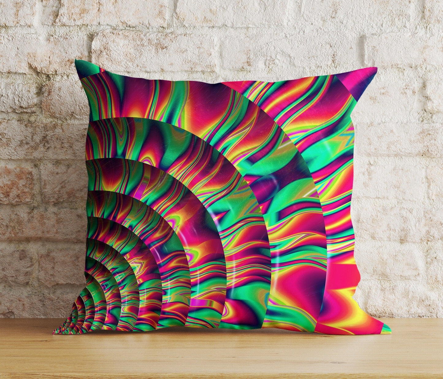 Onay 5 / 12 x 12 inch (30 x 30 cm) Double Side Abstract Colorful Vivid Bedroom Cushion Cover