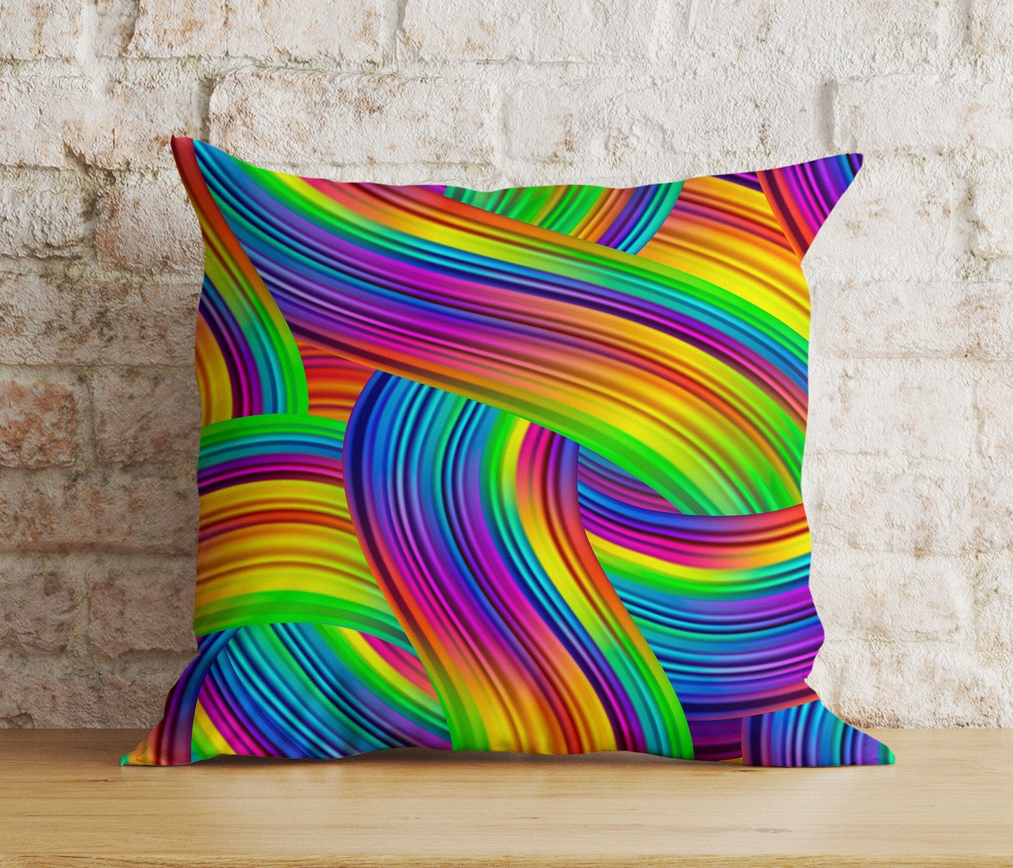 Onay 3 / 12 x 12 inch (30 x 30 cm) Double Side Abstract Colorful Vivid Bedroom Cushion Cover