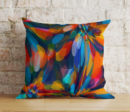 Onay 1 / 12 x 12 inch (30 x 30 cm) Double Side Abstract Colorful Vivid Bedroom Cushion Cover