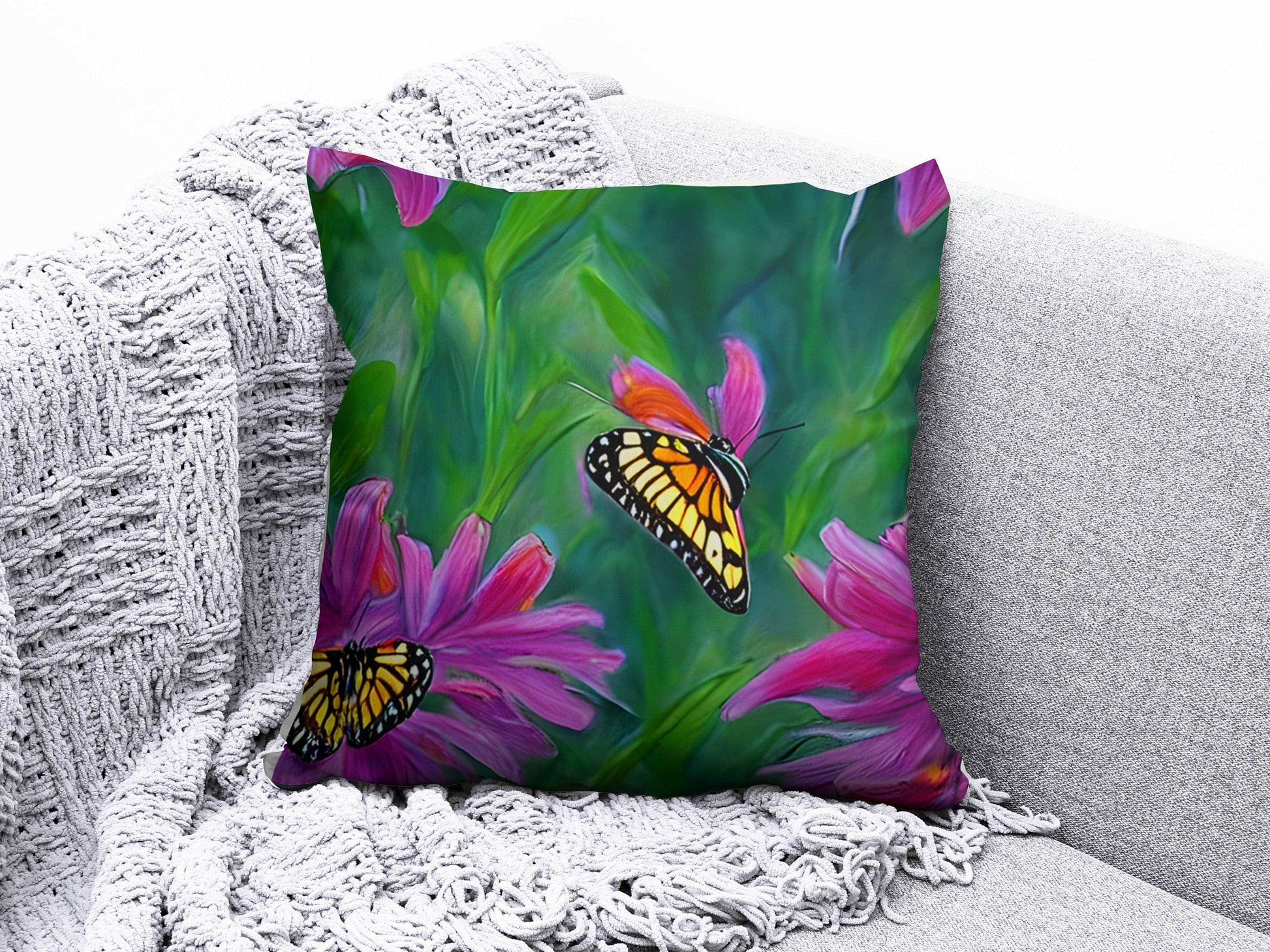Onay 9 / 12 x 12 inch (30 x 30 cm) Double Side Abstract Colourful Art Deco Cushion Cover Artistic Accent Pillow Covers