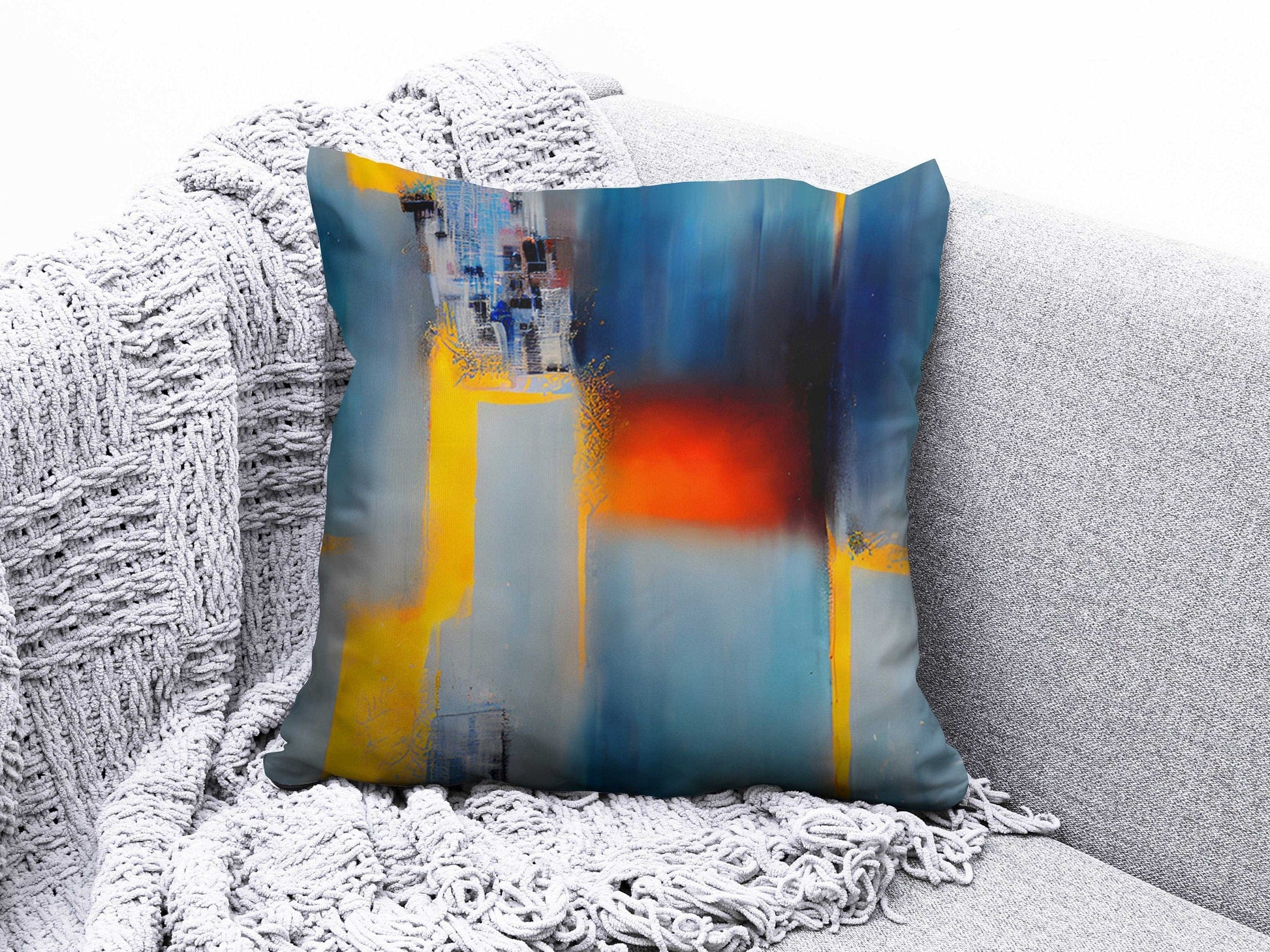 Onay 5 / 12 x 12 inch (30 x 30 cm) Double Side Abstract Colourful Art Deco Cushion Cover Artistic Accent Pillow Covers