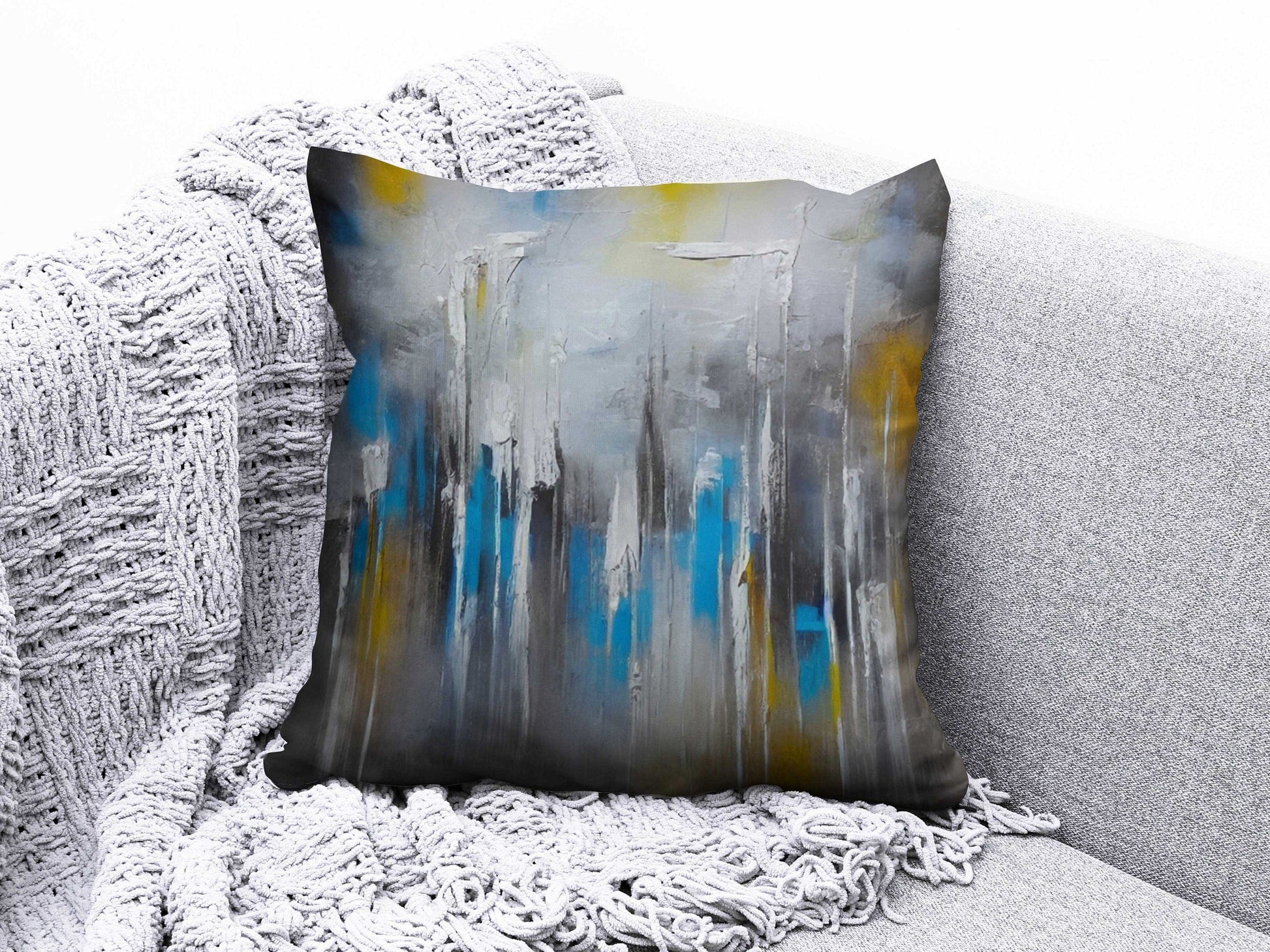 Onay 1 / 12 x 12 inch (30 x 30 cm) Double Side Abstract Colourful Art Deco Cushion Cover Artistic Accent Pillow Covers