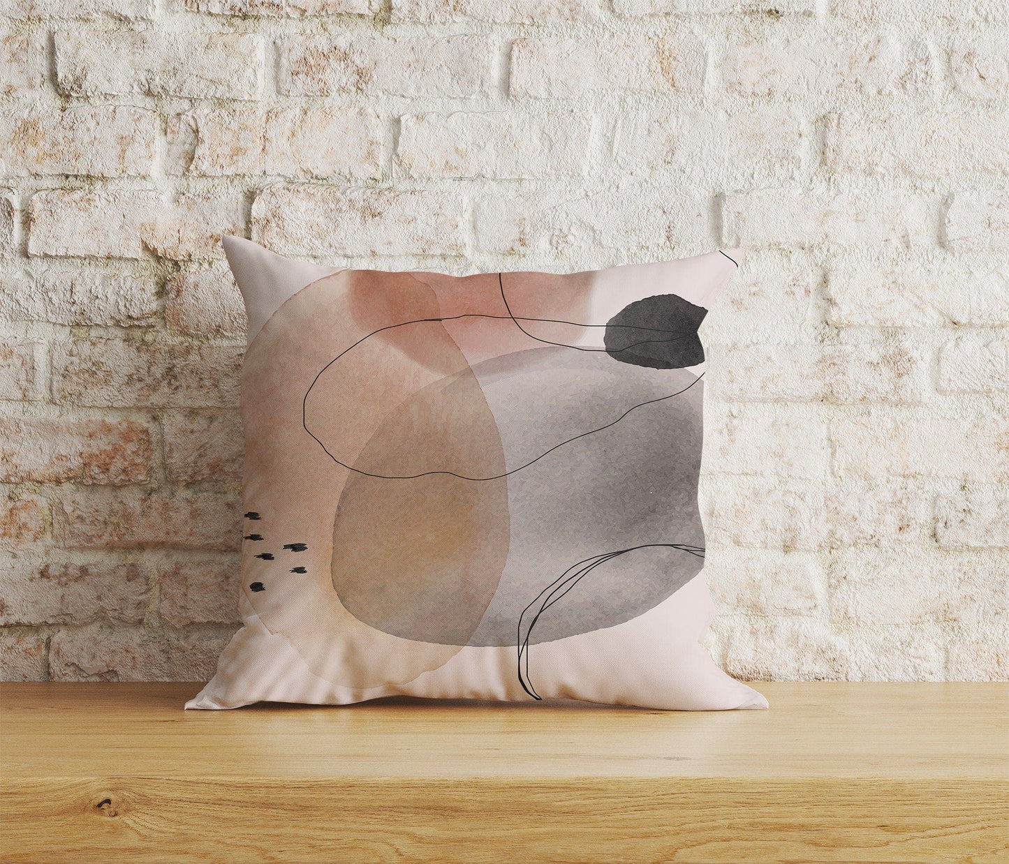 Onay Home Textile 4 / 12 x 12 inch (30 x 30 cm) Double Side Abstract Cushion Cover Blush Boho Pillow Cover Mid Century