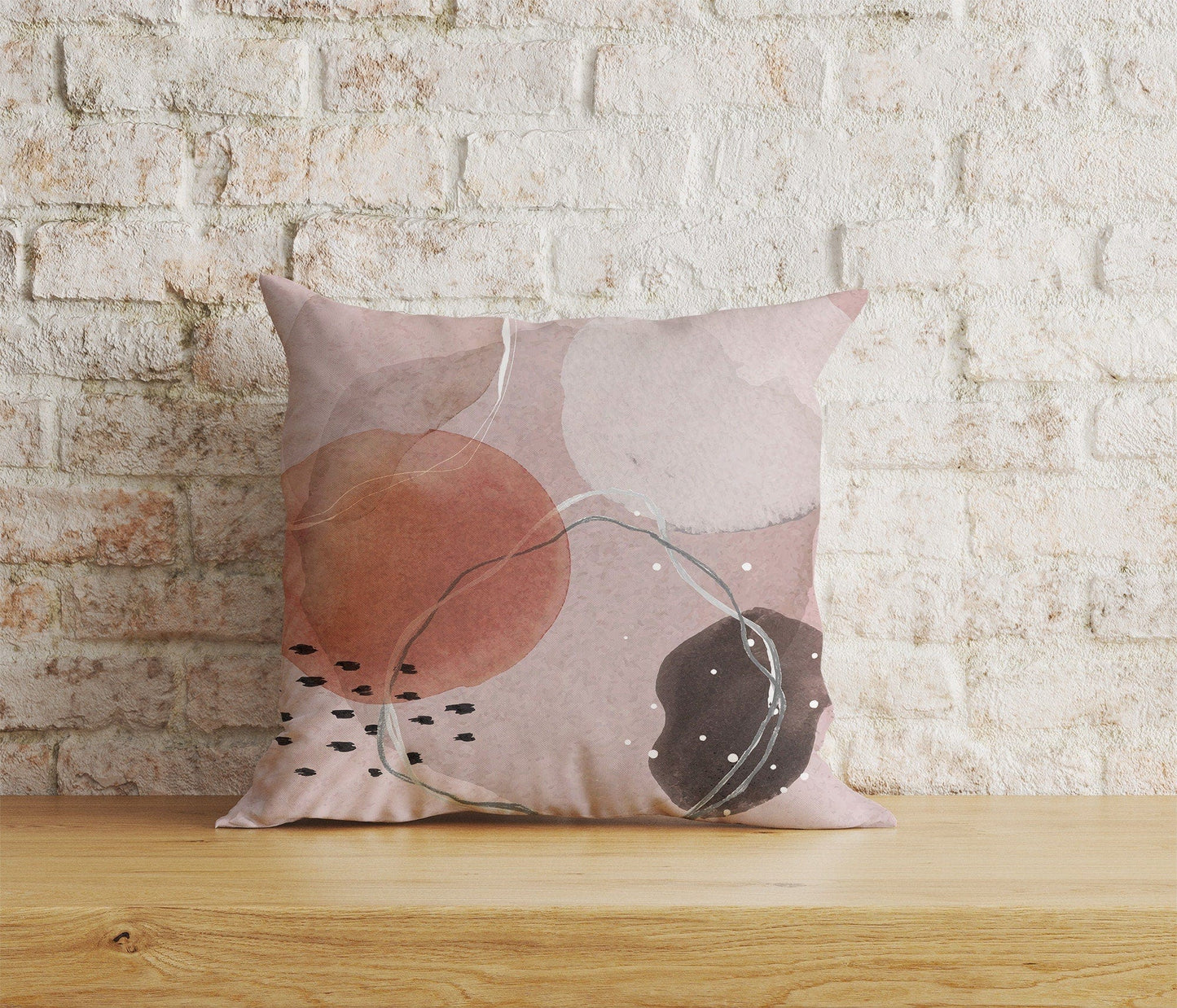 Onay Home Textile 3 / 12 x 12 inch (30 x 30 cm) Double Side Abstract Cushion Cover Blush Boho Pillow Cover Mid Century