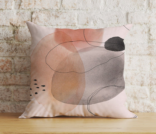 Onay 1 / 12 x 12 inch (30 x 30 cm) Double Side Abstract Cushion Cover Mid Century Modern Pillow Cover Minimalist Drawing