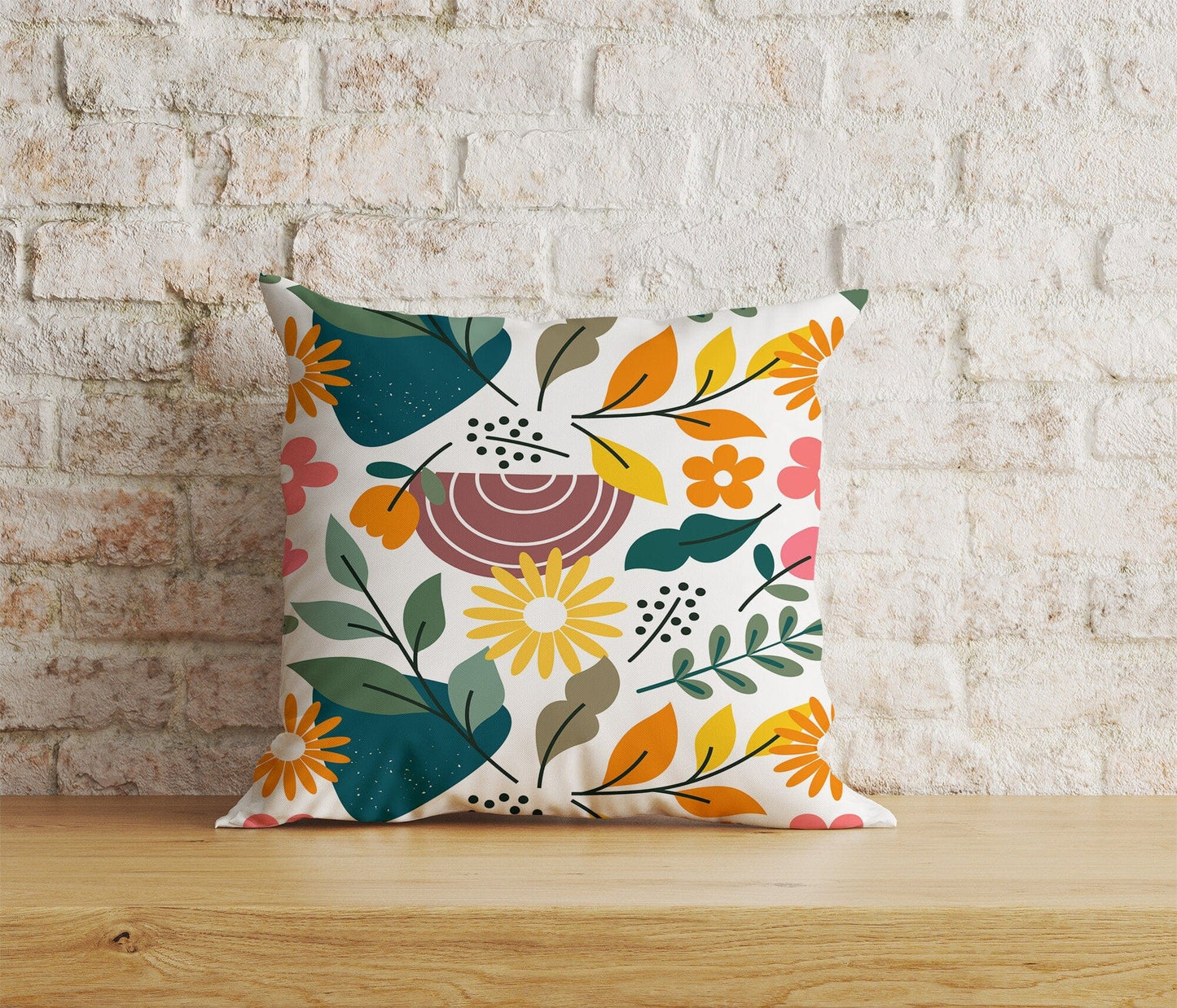 Onay Home Textile 6 / 12 x 12 inch (30 x 30 cm) Double Side Abstract Cushion Cover UK Floral Abstract Pillow Cover