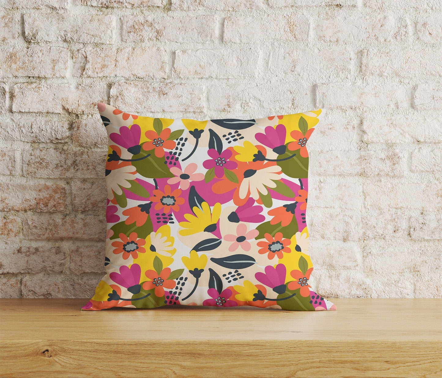 Onay Home Textile 2 / 12 x 12 inch (30 x 30 cm) Double Side Abstract Cushion Cover UK Floral Abstract Pillow Cover