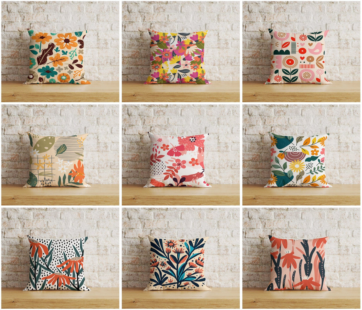 Onay Home Textile Abstract Cushion Cover UK Floral Abstract Pillow Cover
