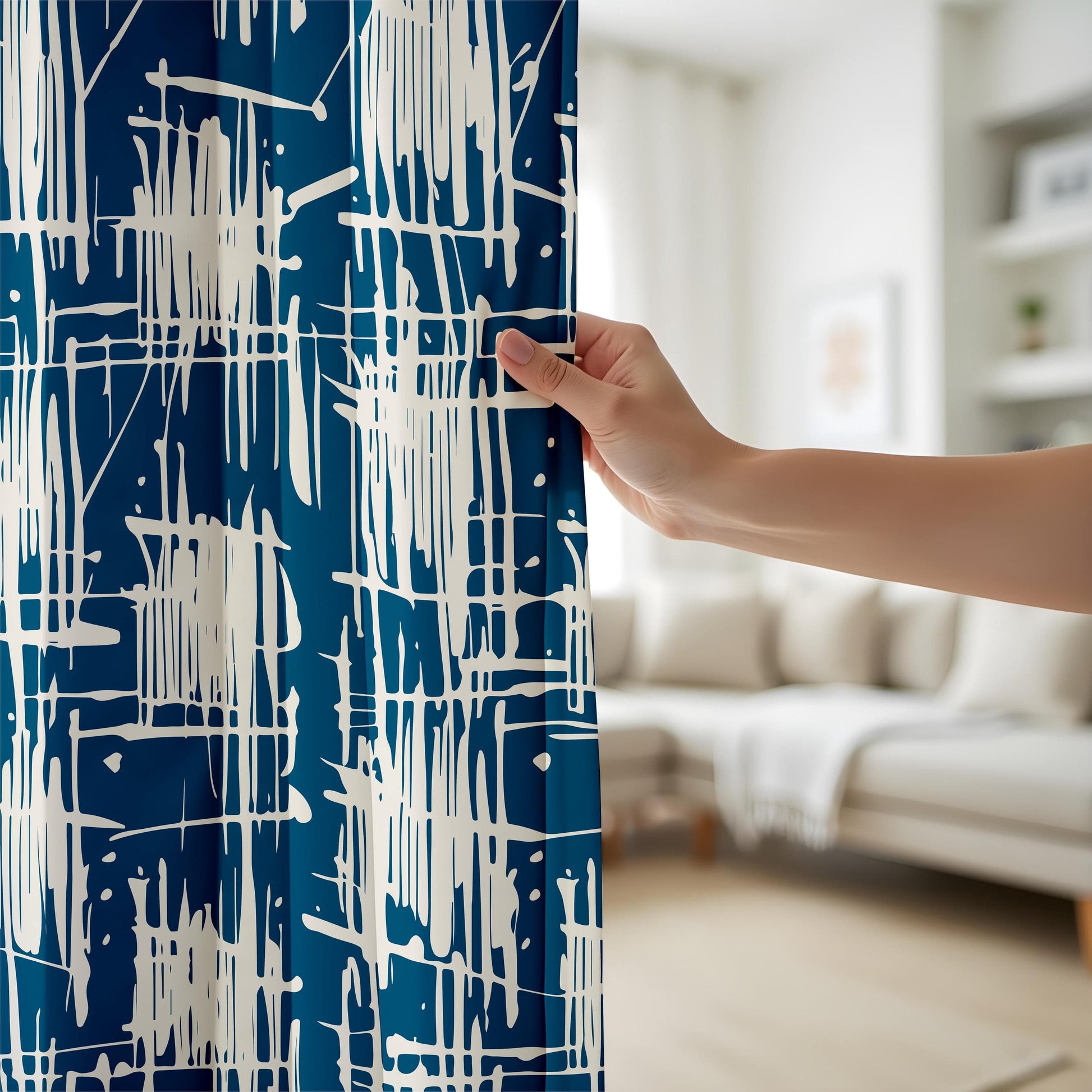 Onay Abstract Expressionist Curtains – Urban Graffiti & Paint Splash Design