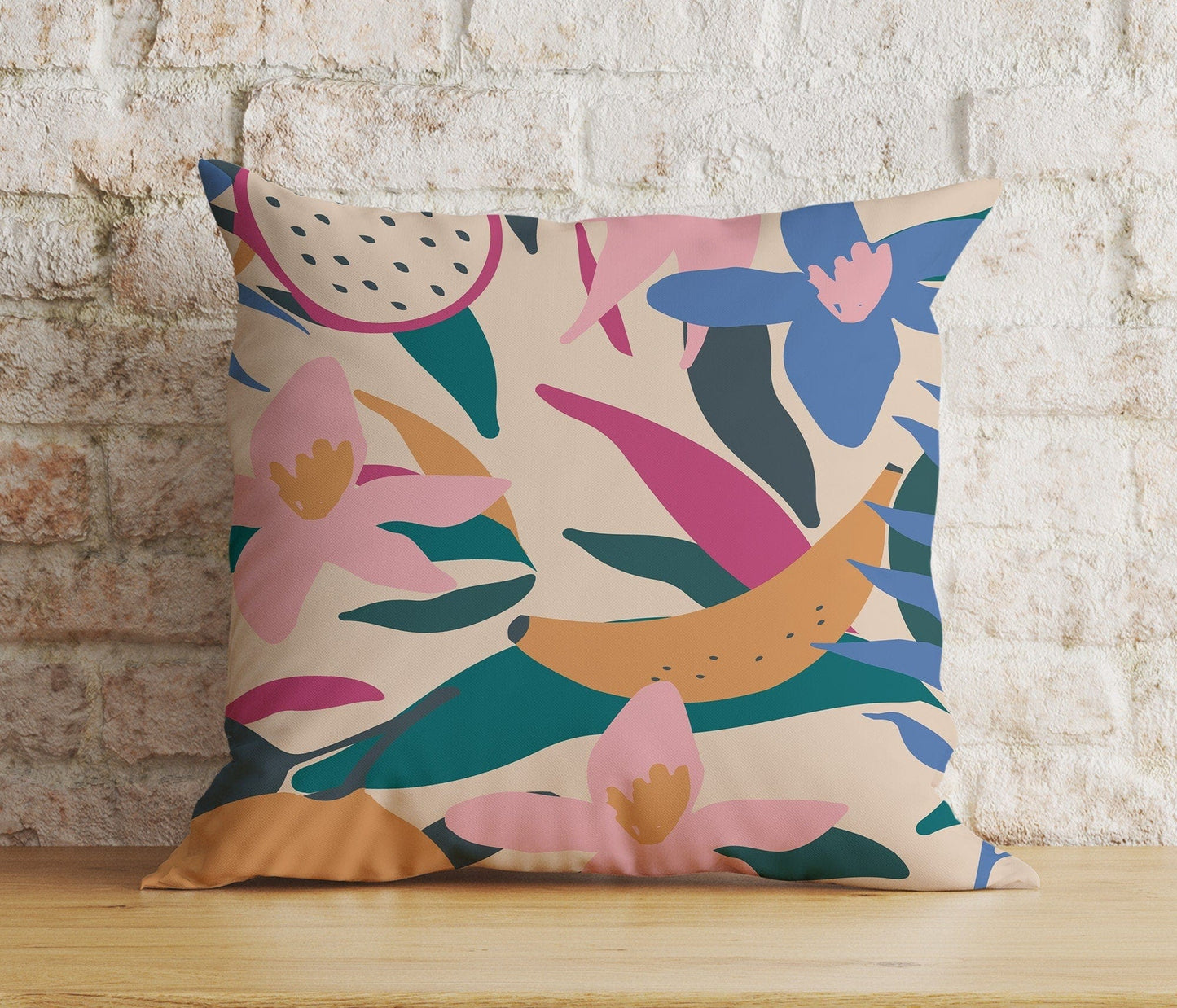 Onay 3 / 12 x 12 inch (30 x 30 cm) Double Side Abstract Floral Cushion Cover Mid Century Modern Flower Pillow Cover
