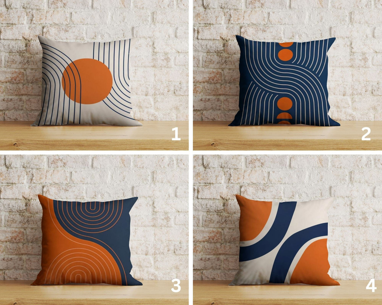 Onay Home Textile Abstract Geometric Cushion Cover Mid Century Modern Stripe