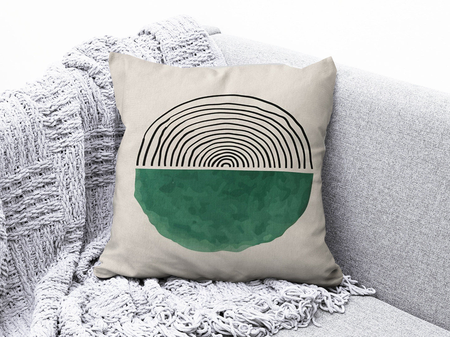 Onay 4 / 12 x 12 inch (30 x 30 cm) Double Side Abstract Geometric Cushion Cover Sun Cushion Case