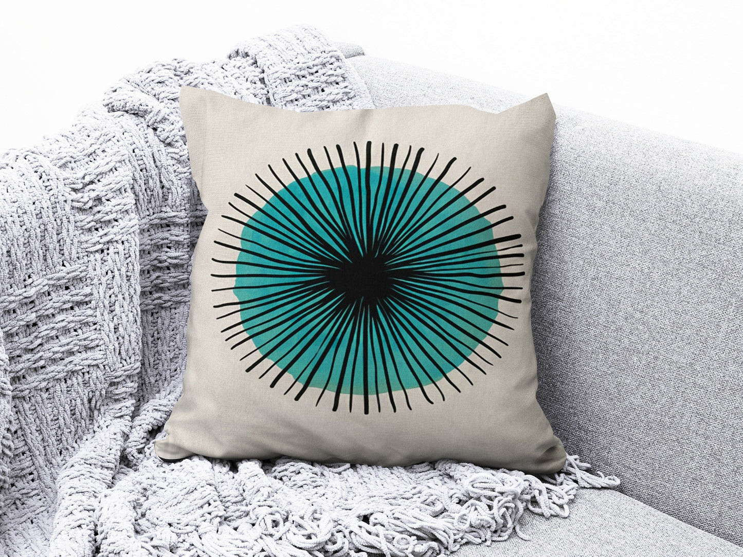 Onay 3 / 12 x 12 inch (30 x 30 cm) Double Side Abstract Geometric Cushion Cover Sun Cushion Case