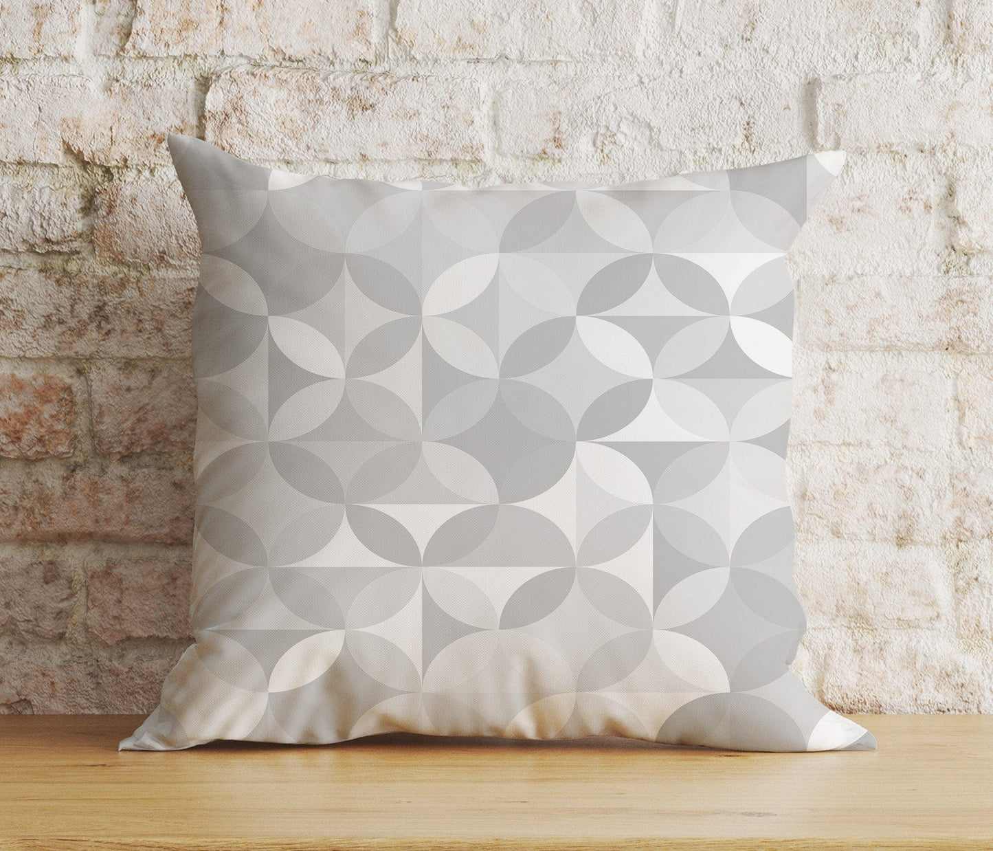 Onay 5 / 12 x 12 inch (30 x 30 cm) Double Side Abstract Gray Cushion Cover Retro Silver Pillow Cover