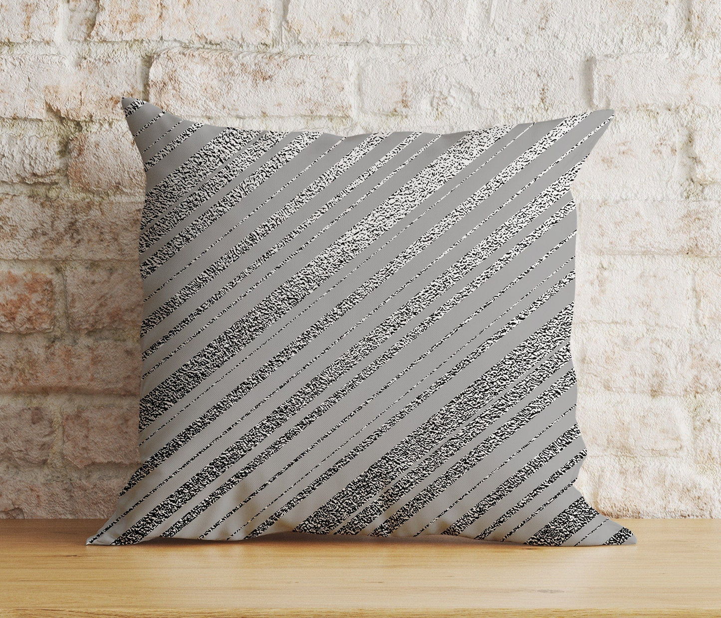 Onay 4 / 12 x 12 inch (30 x 30 cm) Double Side Abstract Gray Cushion Cover Retro Silver Pillow Cover