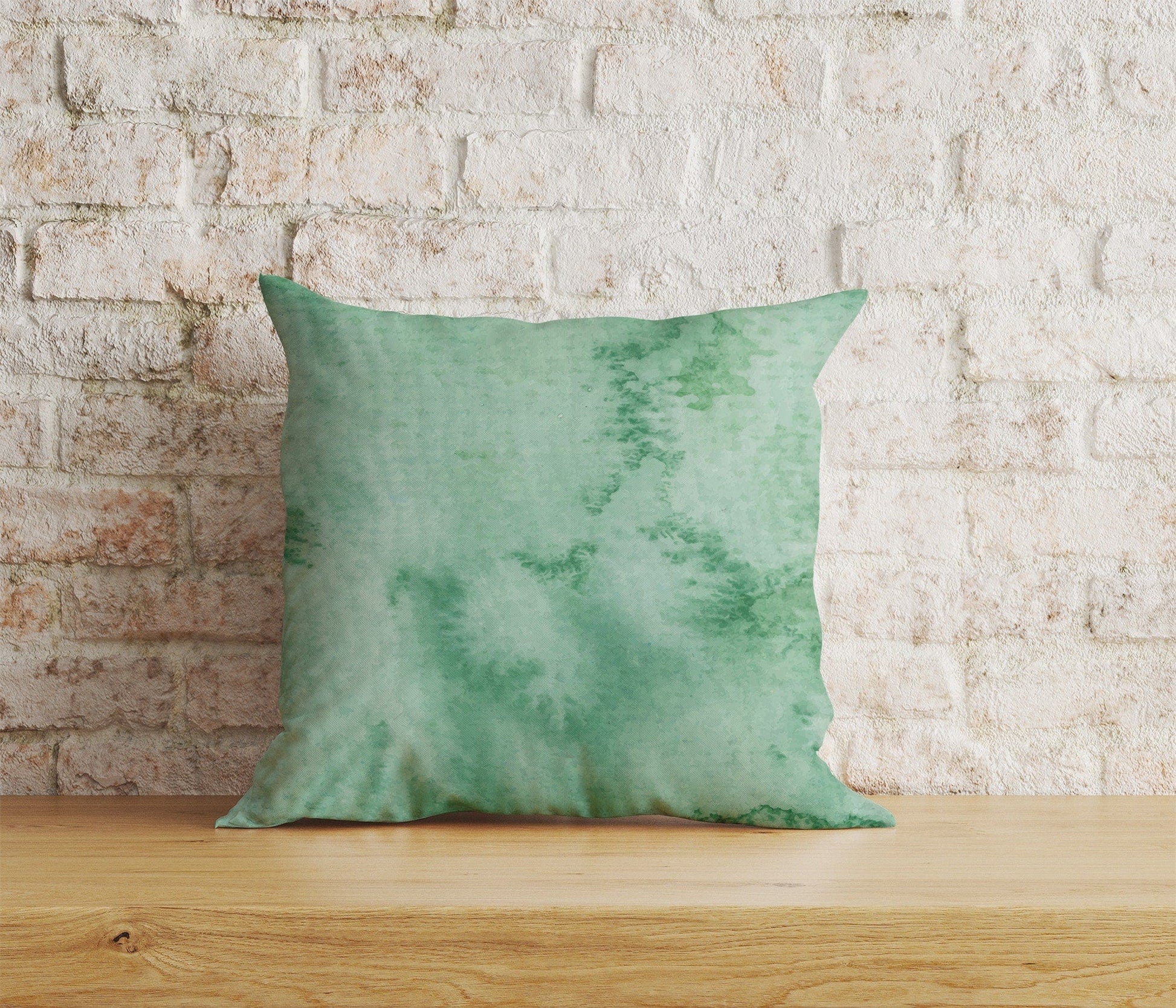 Onay Home Textile 8 / 12 x 12 inch (30 x 30 cm) Double Side Abstract Green Print Cushion Cover Rusty Green Pillow Cover