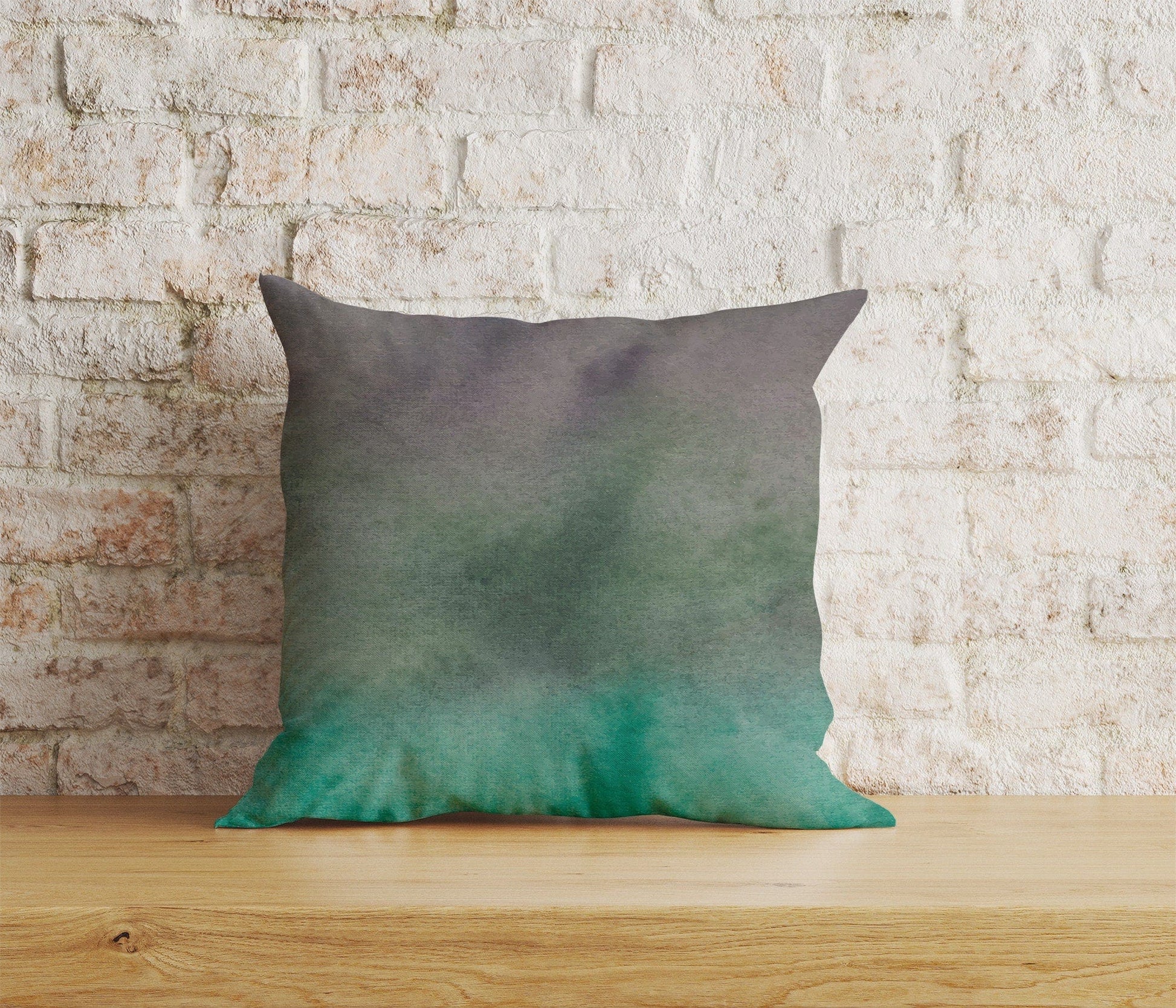 Onay Home Textile 6 / 12 x 12 inch (30 x 30 cm) Double Side Abstract Green Print Cushion Cover Rusty Green Pillow Cover
