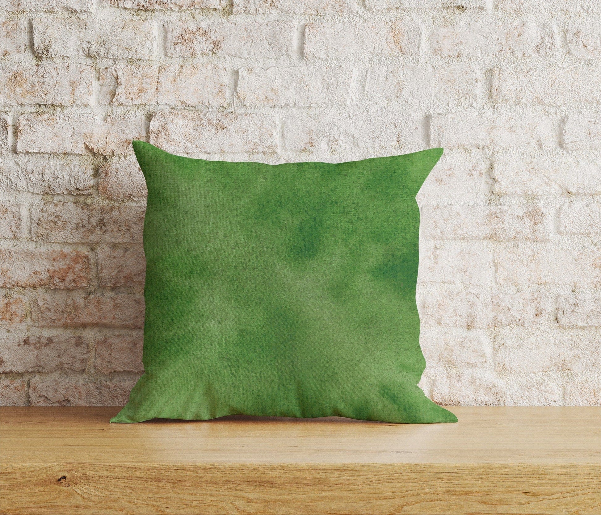 Onay Home Textile 5 / 12 x 12 inch (30 x 30 cm) Double Side Abstract Green Print Cushion Cover Rusty Green Pillow Cover