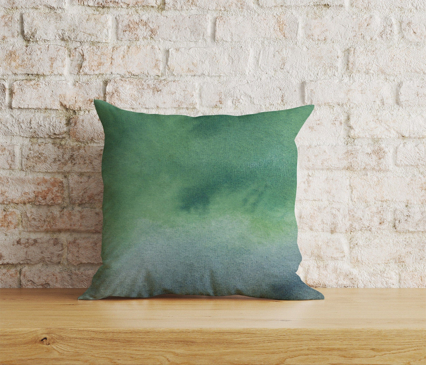 Onay Home Textile 4 / 12 x 12 inch (30 x 30 cm) Double Side Abstract Green Print Cushion Cover Rusty Green Pillow Cover