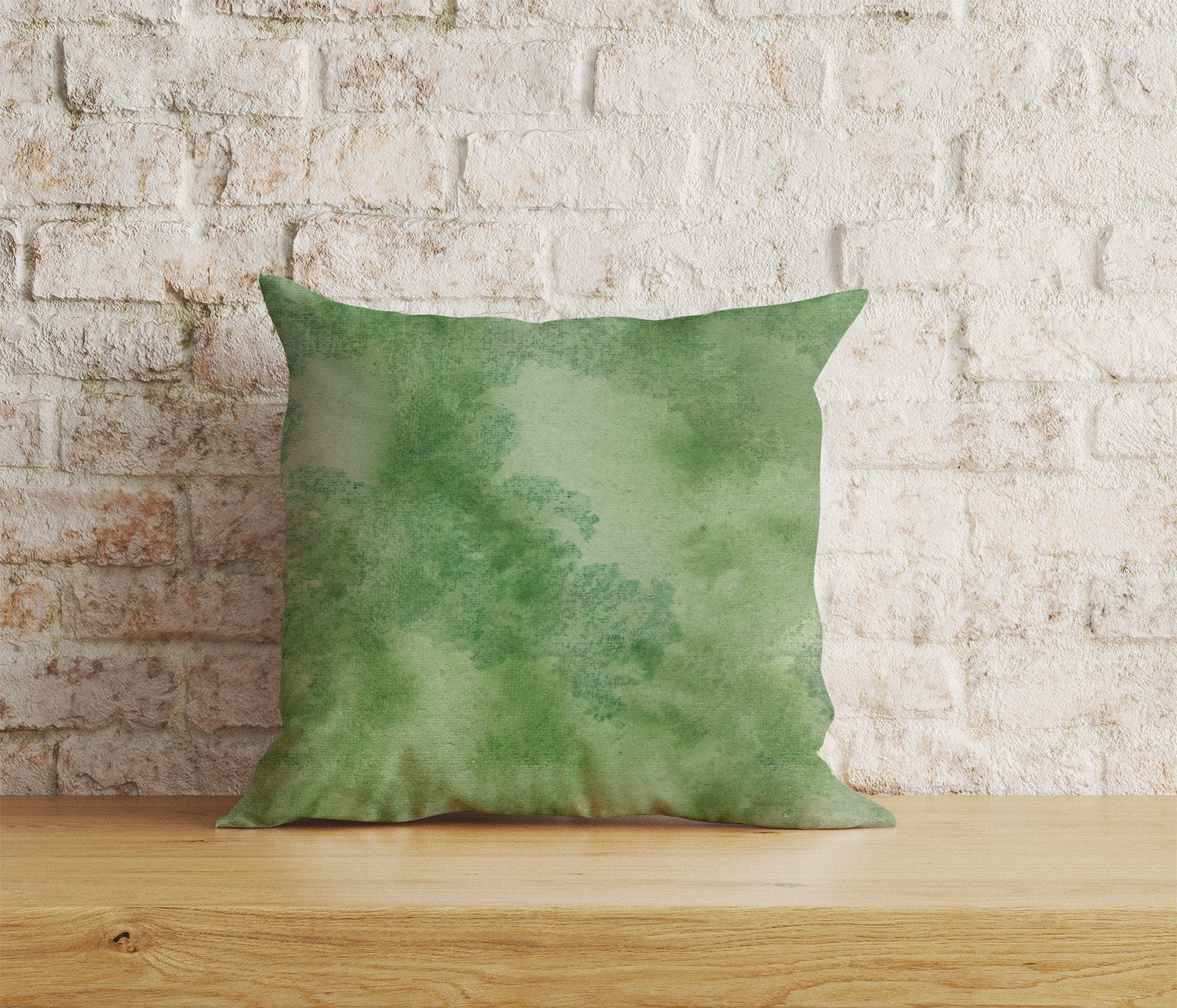 Onay Home Textile 2 / 12 x 12 inch (30 x 30 cm) Double Side Abstract Green Print Cushion Cover Rusty Green Pillow Cover