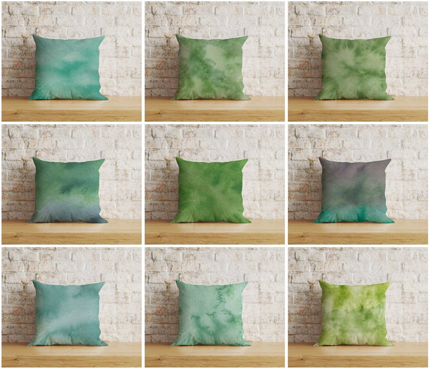 Onay Home Textile Abstract Green Print Cushion Cover Rusty Green Pillow Cover