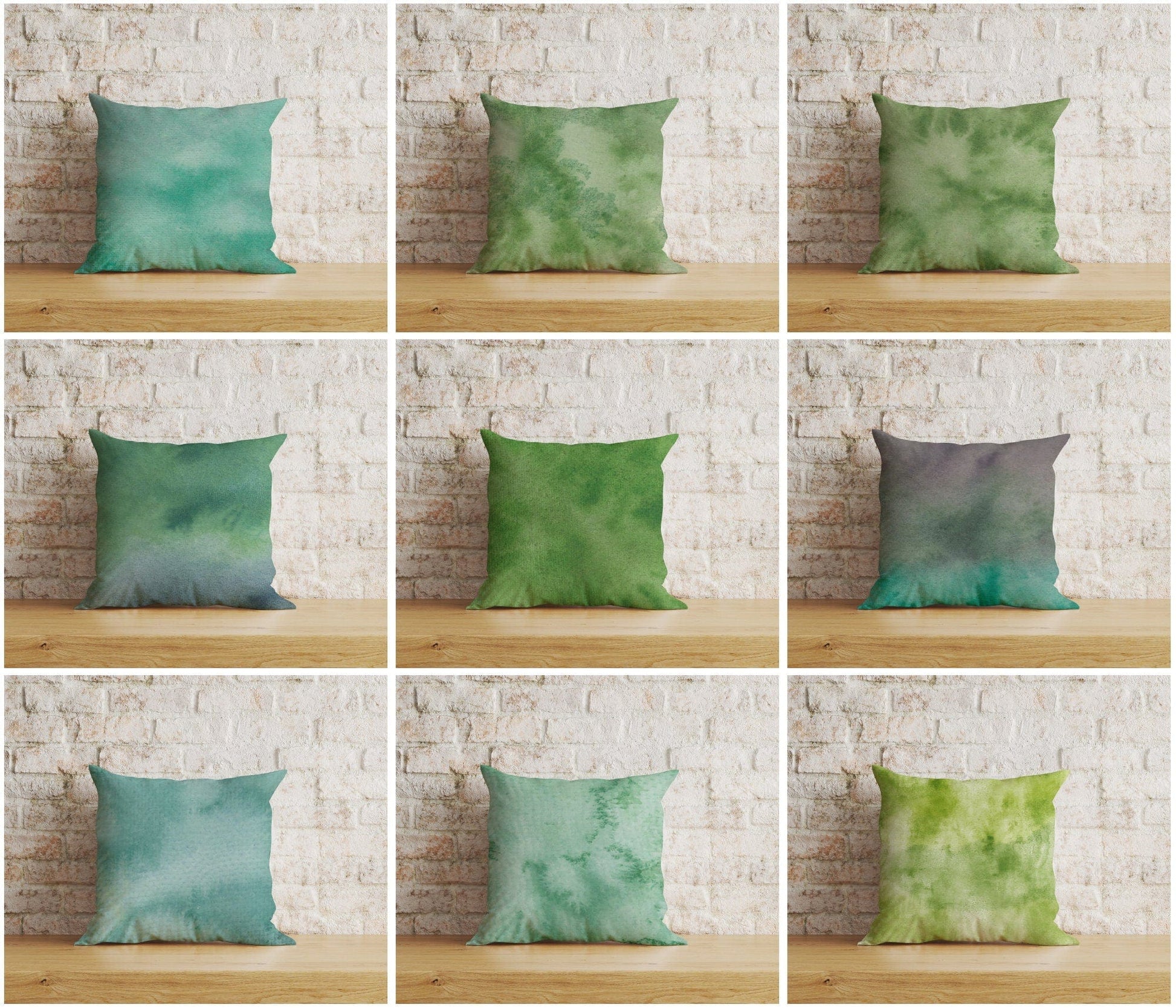 Onay Home Textile Abstract Green Print Cushion Cover Rusty Green Pillow Cover