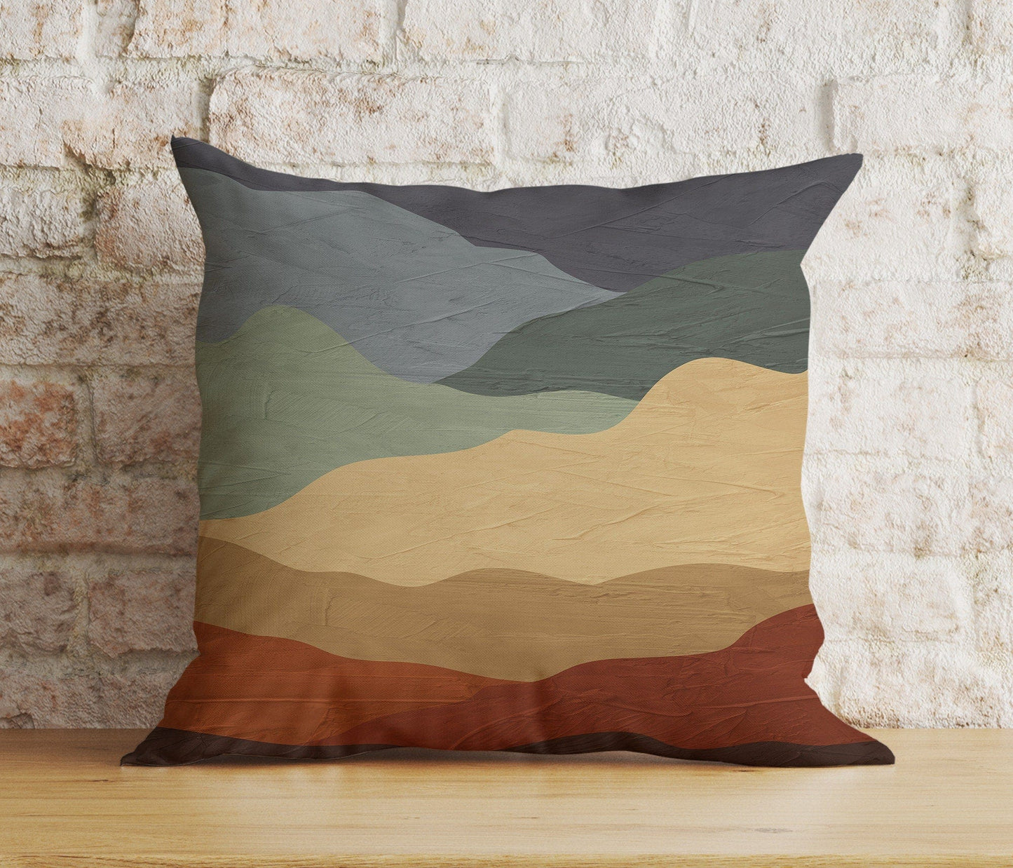 Onay Cushion Covers 7 / 12 x 12 inch (30 x 30 cm) Double Side Abstract Landscape Cushion Cover Mountain View Pillow Cover Living Room