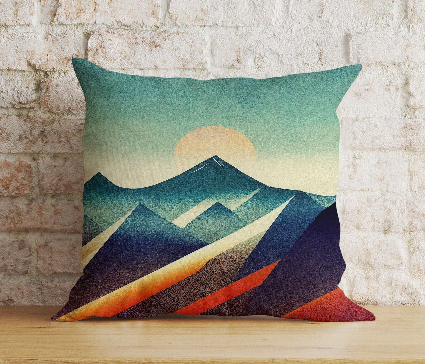 Onay Cushion Covers 4 / 12 x 12 inch (30 x 30 cm) Double Side Abstract Landscape Cushion Cover Mountain View Pillow Cover Living Room