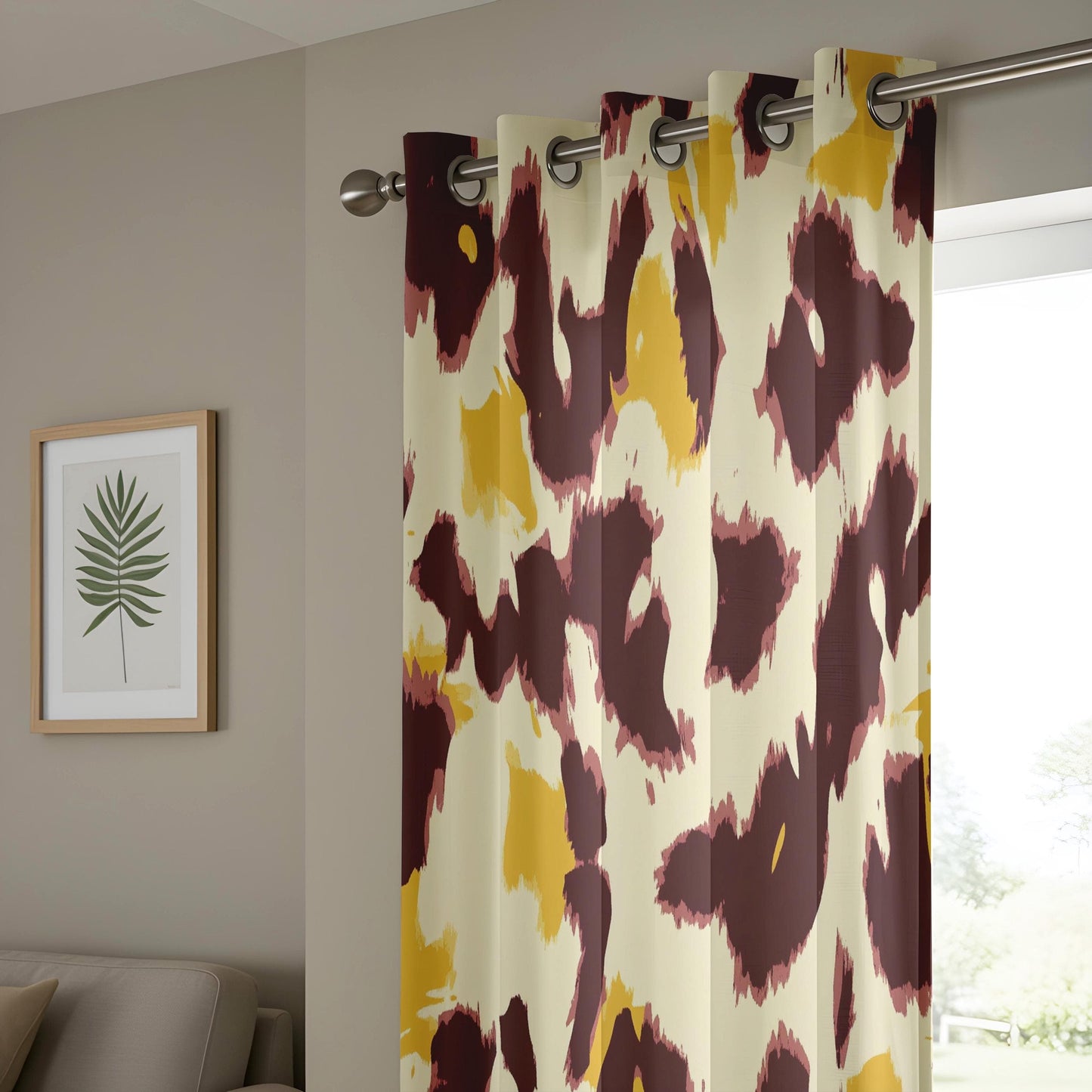Onay Abstract Leopard Print Curtains, Modern Animal Print Drapes
