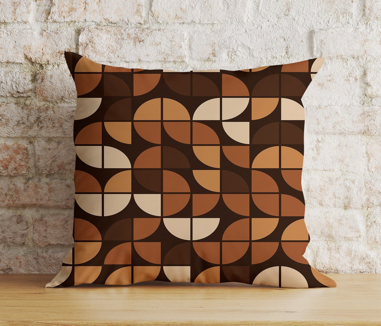 Onay 6 / 12 x 12 inch (30 x 30 cm) Double Side Abstract Modern Cushion Cover Brown Boho Pillow Cover