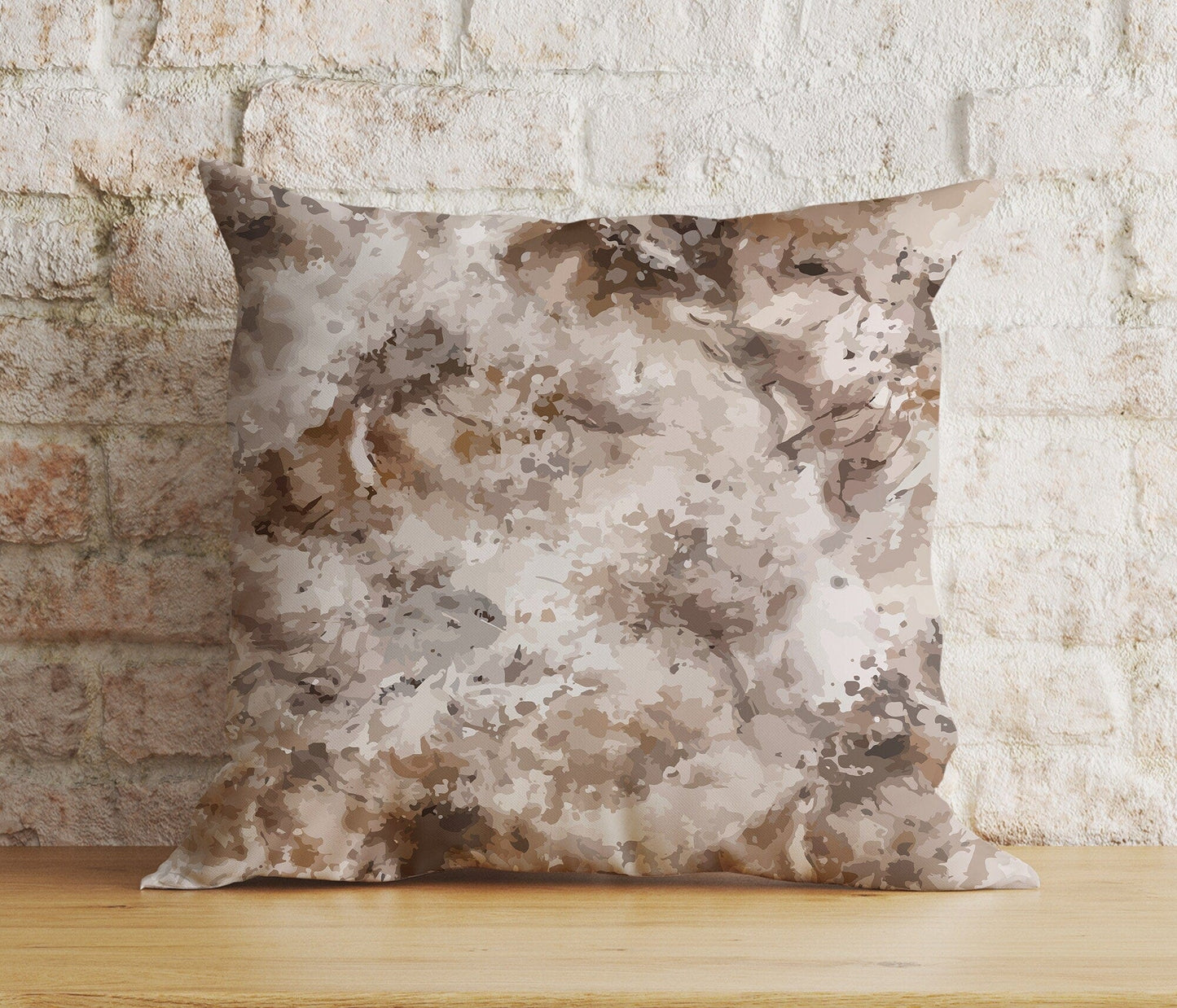 Onay 5 / 12 x 12 inch (30 x 30 cm) Double Side Abstract Modern Cushion Cover Brown Boho Pillow Cover
